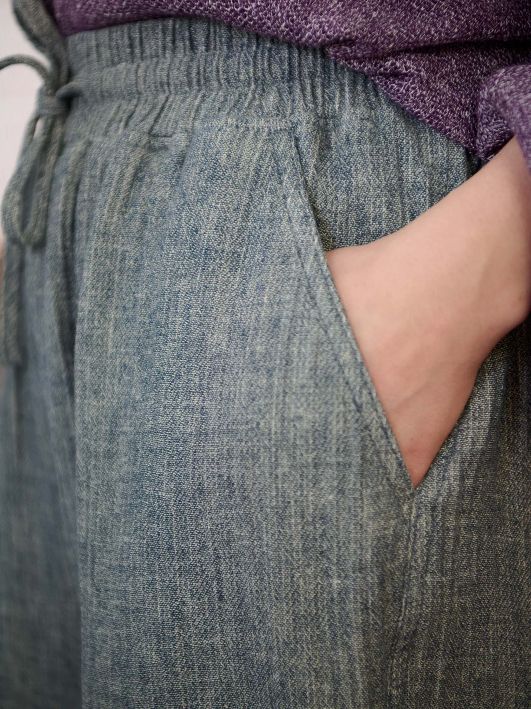 Aran - Hemp Organic Cotton Double Weave Wide Leg Trousers - Image 5