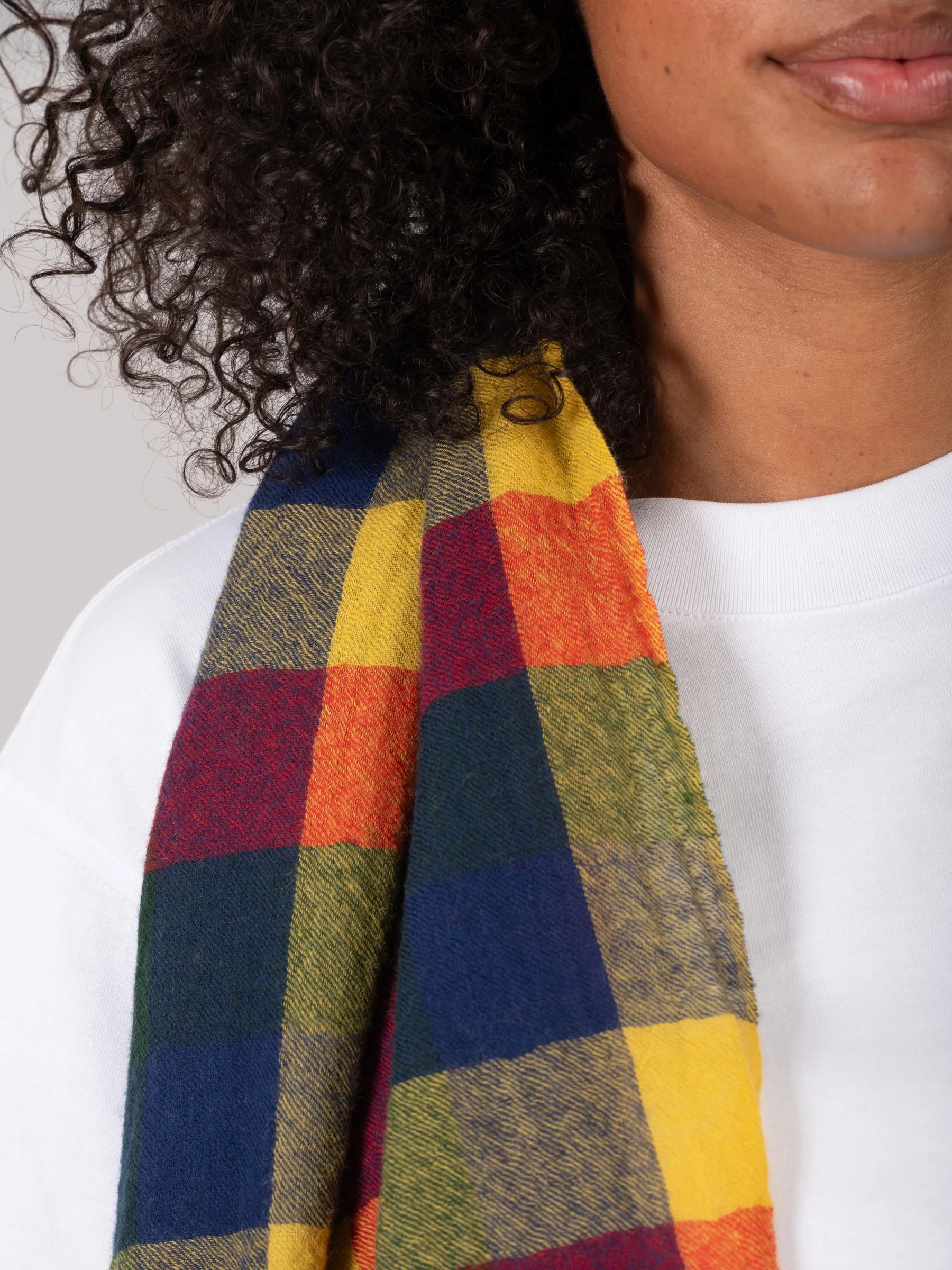 Boiled Wool Tartan Scarf - Image 4