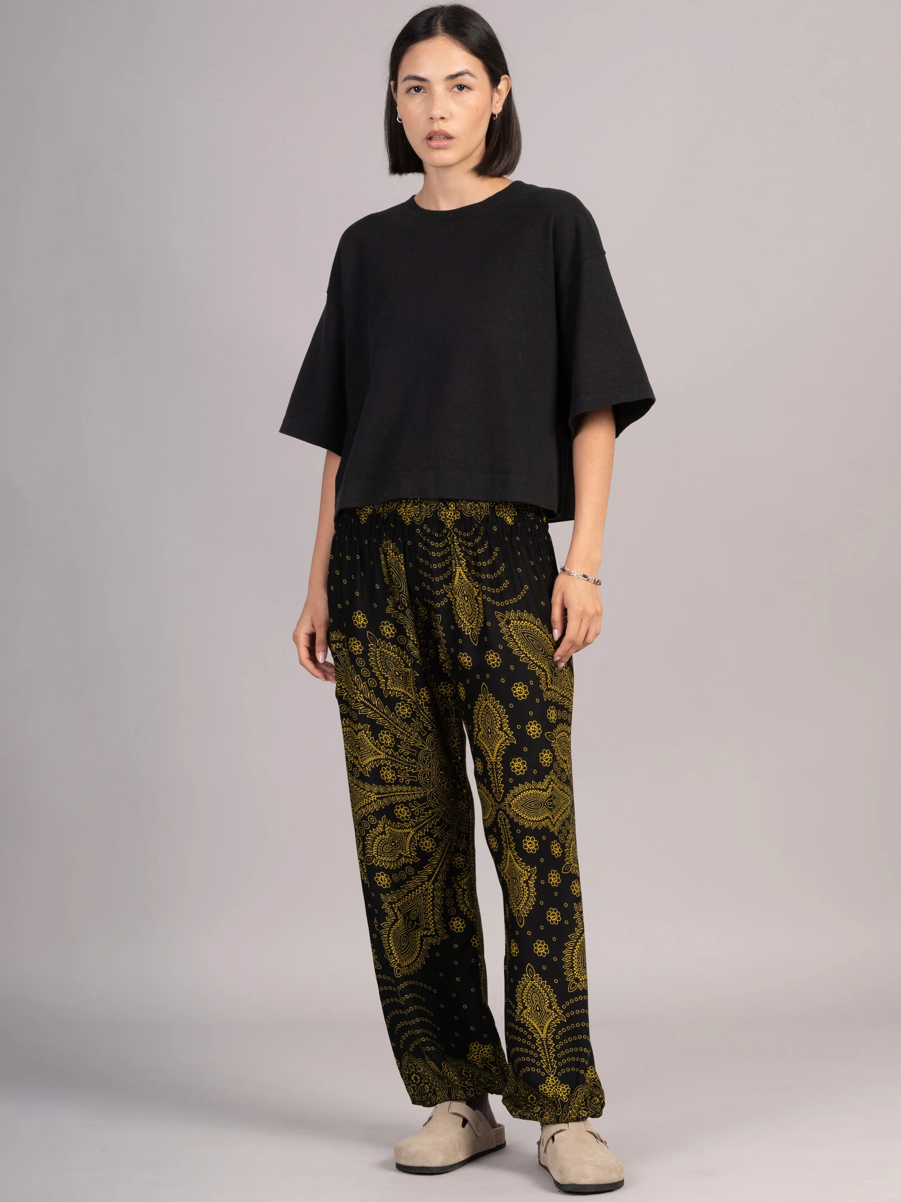 Feather Paisley Harem Pants - High Crotch - Image 6