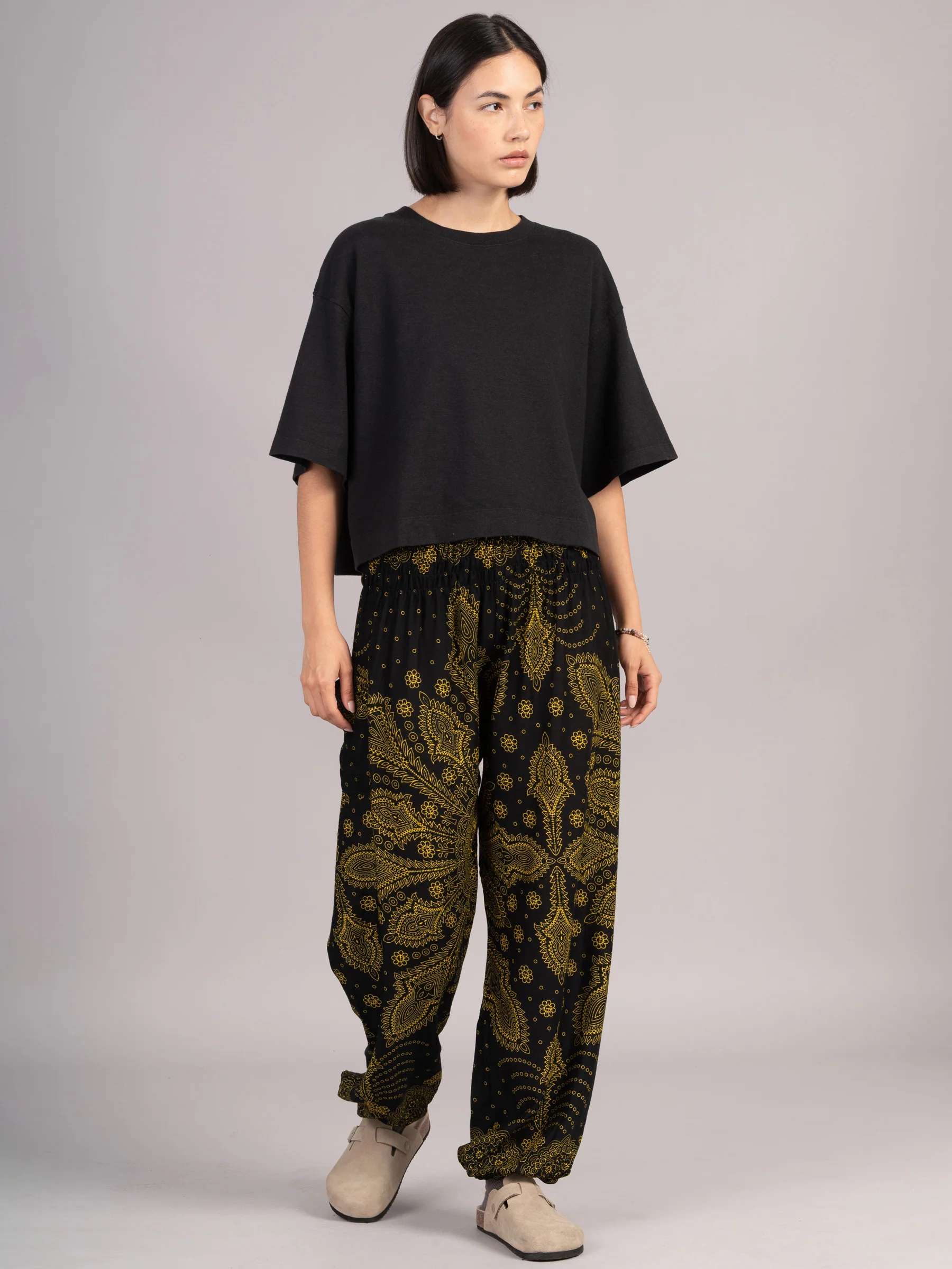 Feather Paisley Harem Pants - High Crotch - Image 8