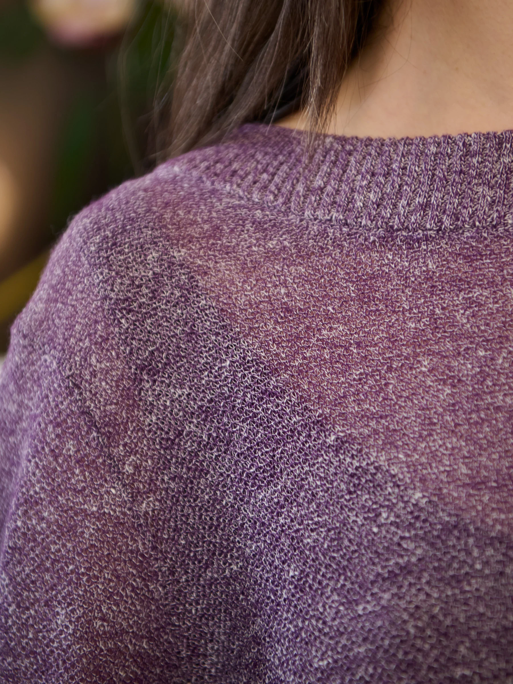 Hainan - Linen Cotton Honeycomb Stitch Knitted Long Sleeve Top - Image 9