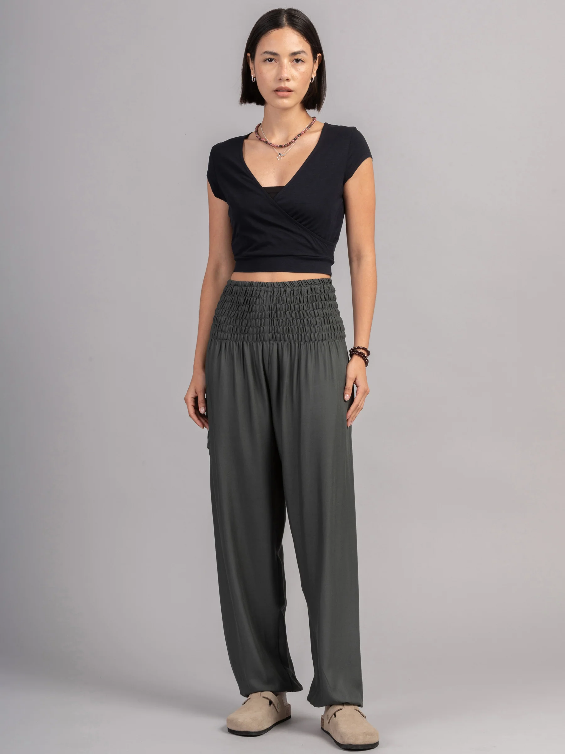 Harem Pants Original -  Plain Colour High Crotch - Superior Rayon Fabric - Image 21
