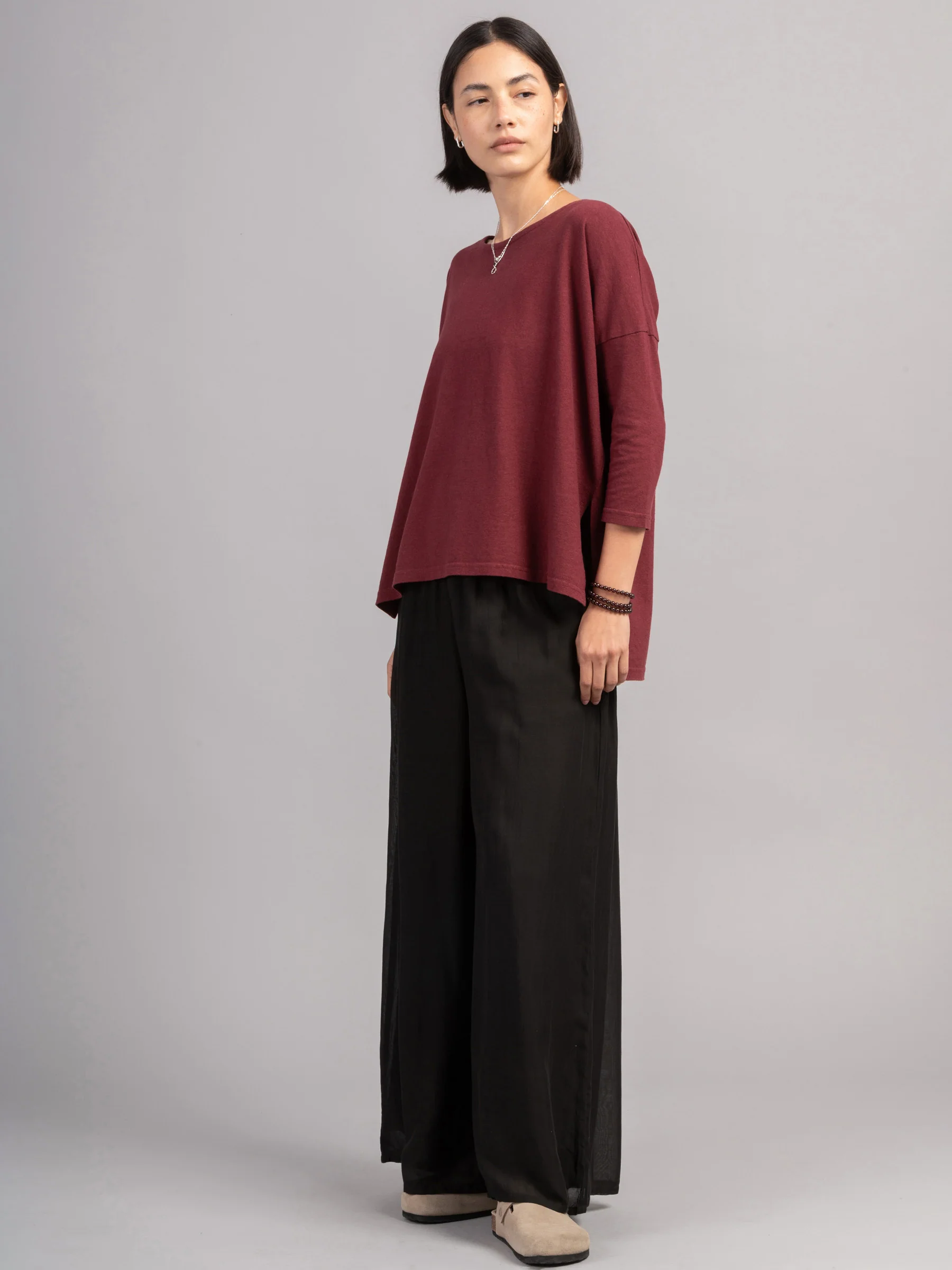 Gaya - Hemp Organic Cotton Cropped Sleeve T-Shirt - Image 20