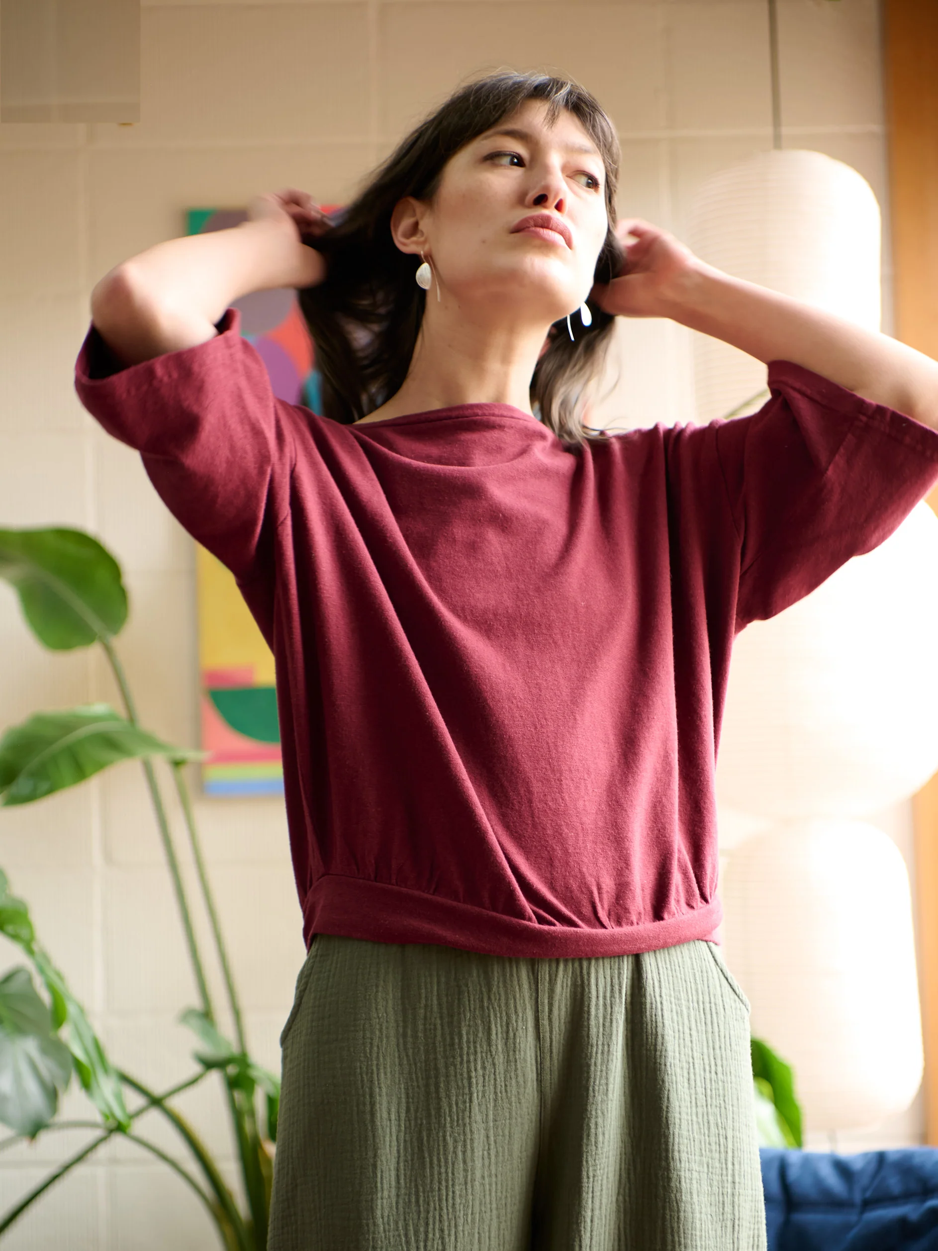 Luzon - Hemp Organic Cotton Wide Sleeve T-Shirt - Image 11
