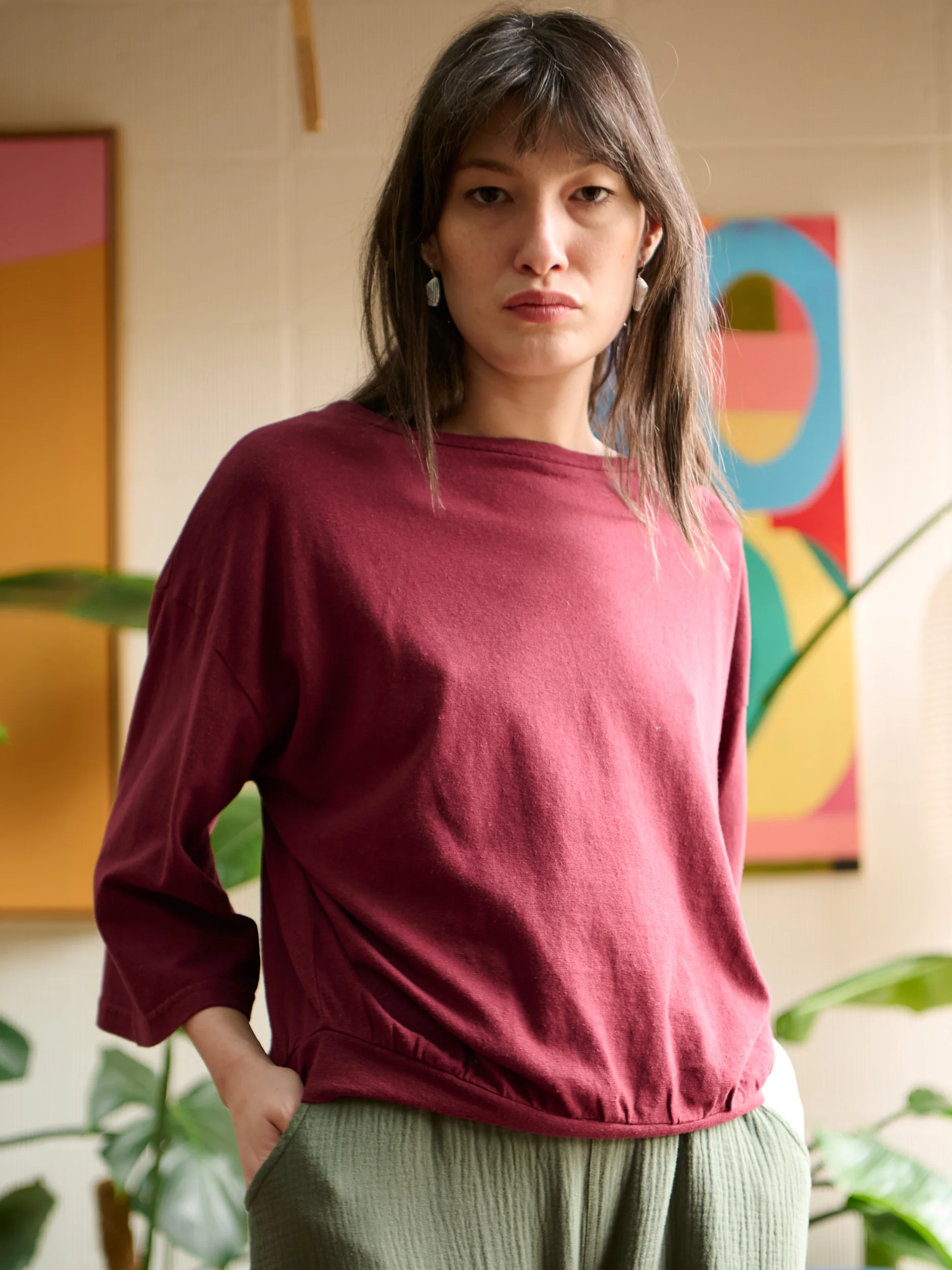 Luzon - Hemp Organic Cotton Wide Sleeve T-Shirt - Image 9