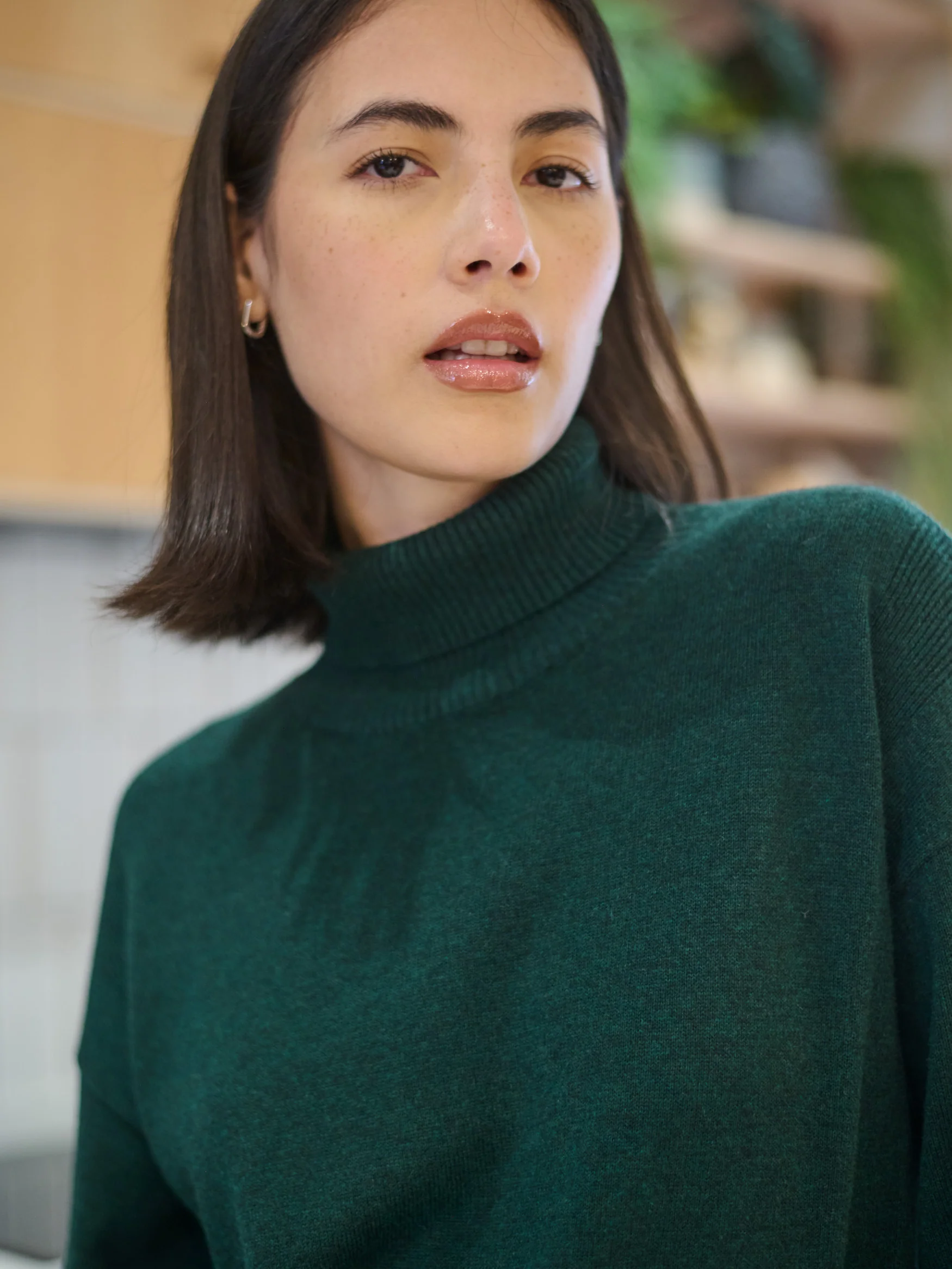 Kume - Cotton Cashmere Blend Turtle Neck Sweater - Image 5