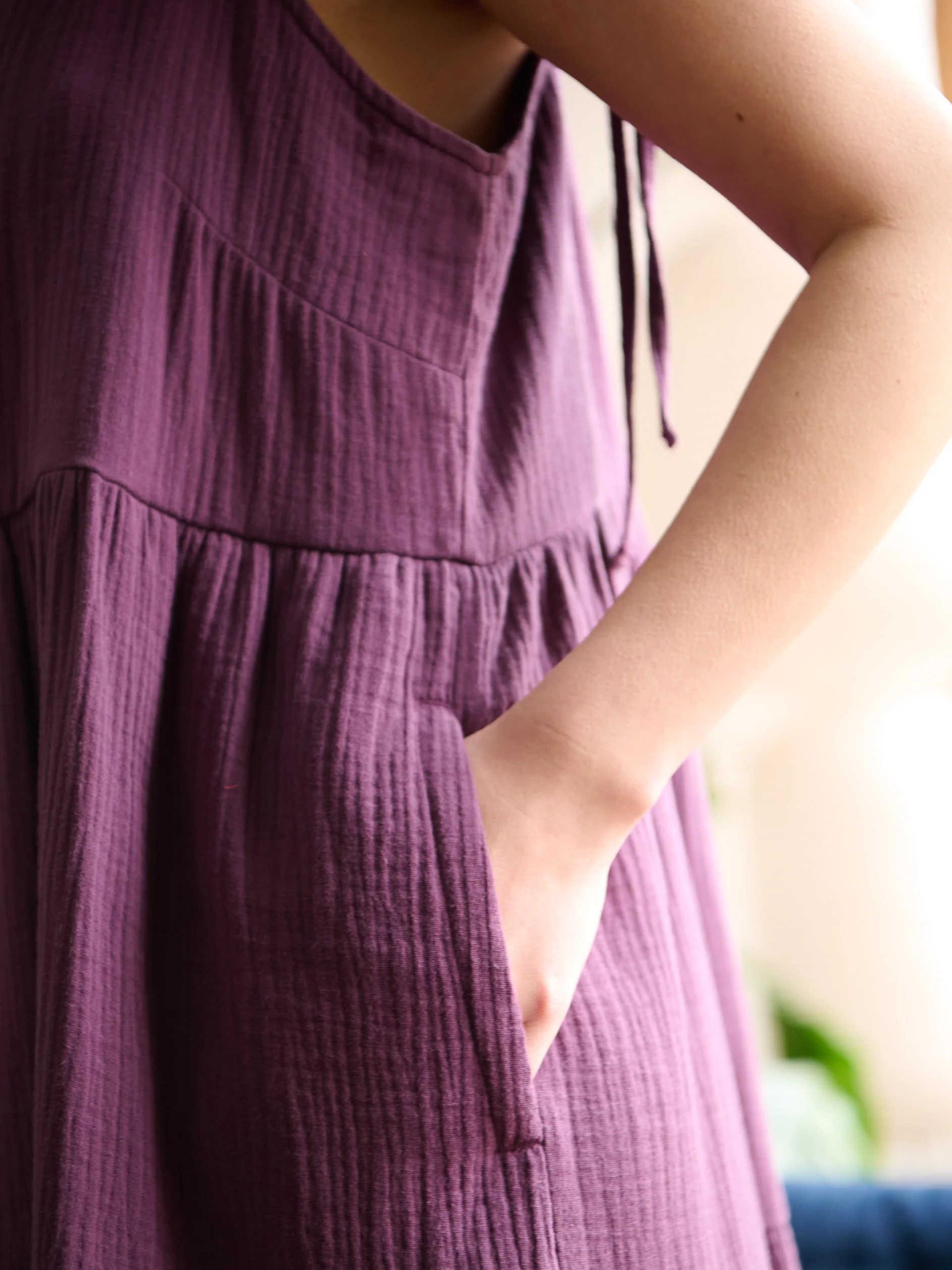 Izu - Cotton Gauze Tiered Dress - Image 4