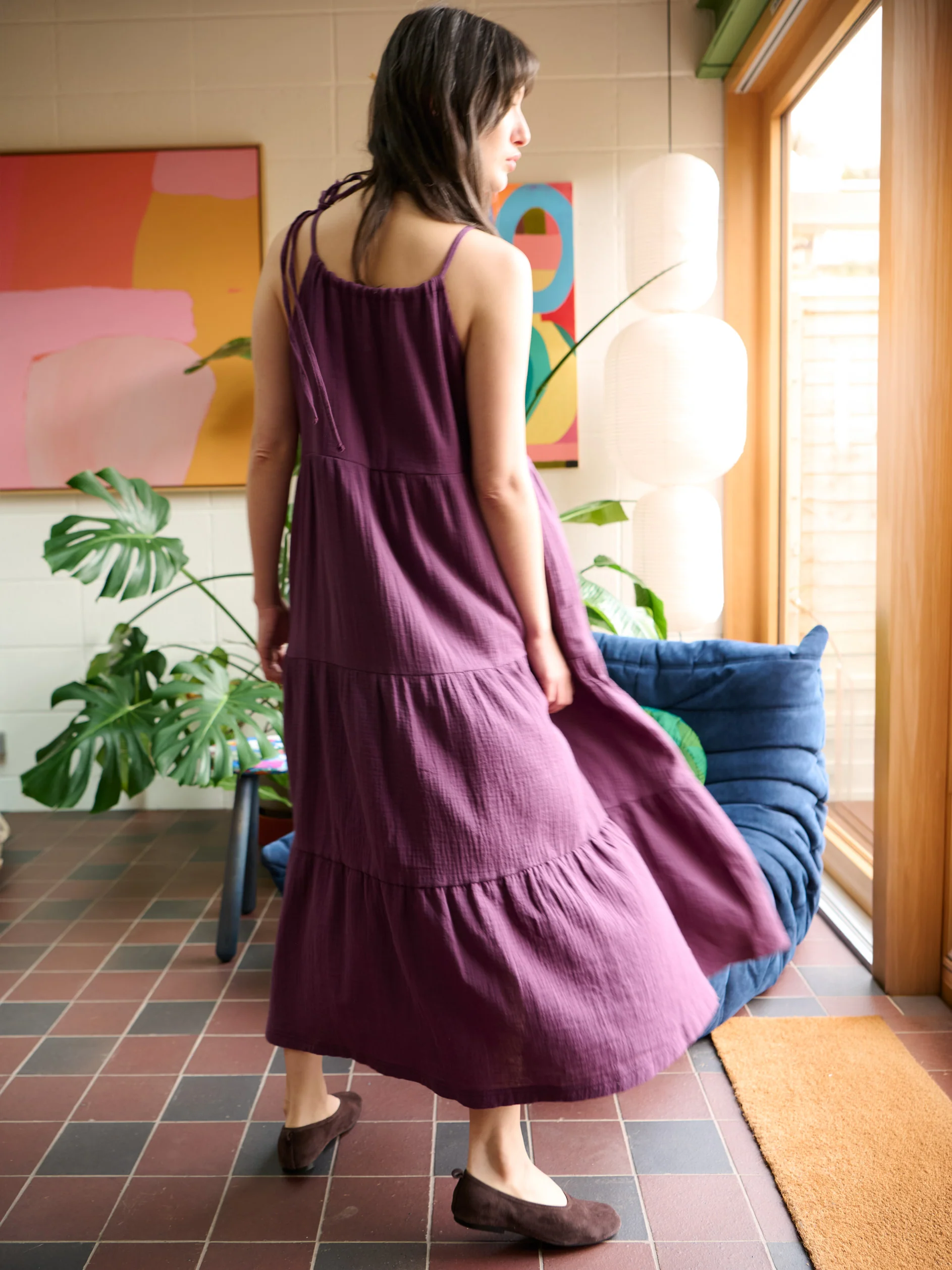 Izu - Cotton Gauze Tiered Dress - Image 7