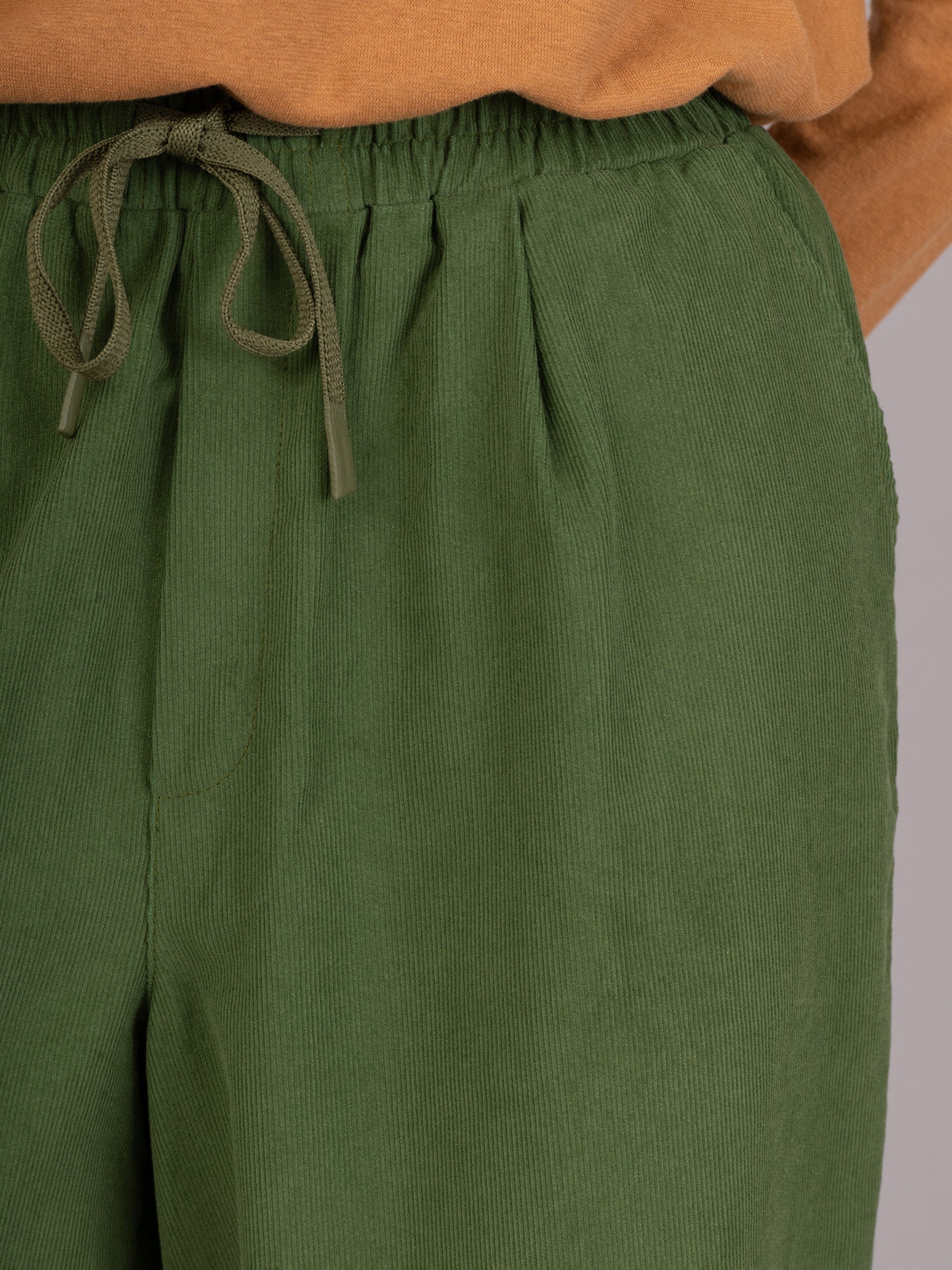 Kami -  Cotton Needlecord Straight Leg Trousers - Image 10