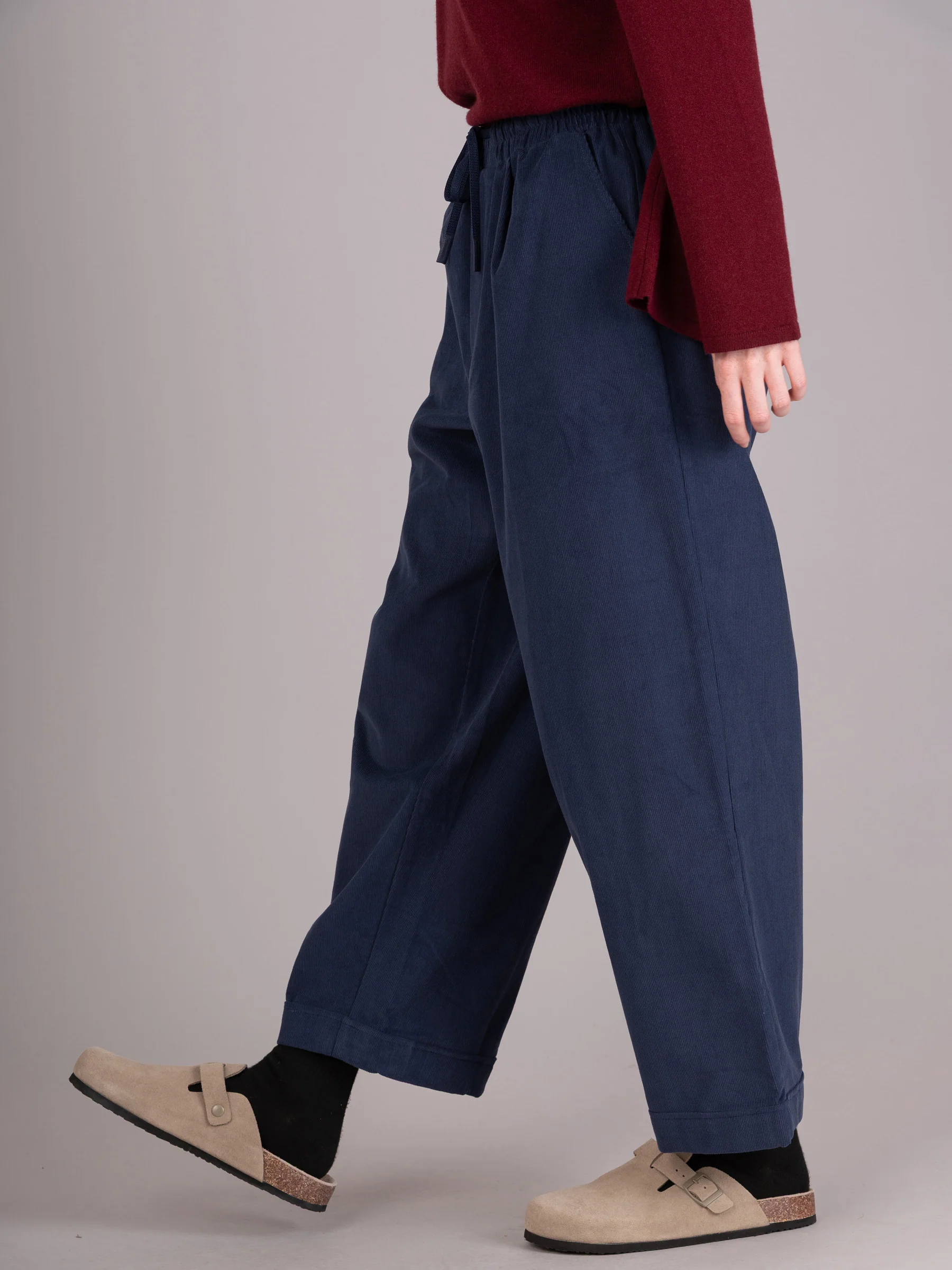 Kami -  Cotton Needlecord Straight Leg Trousers - Image 14