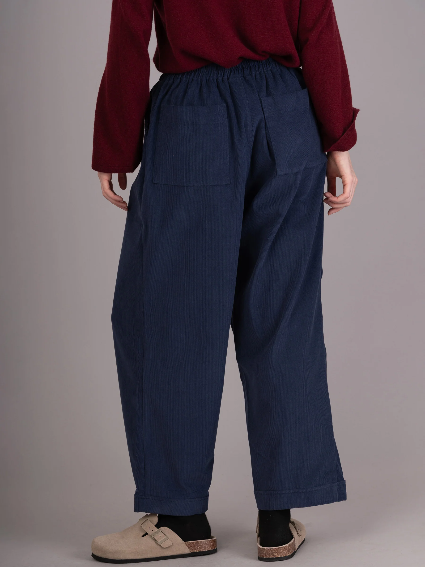 Kami -  Cotton Needlecord Straight Leg Trousers - Image 16