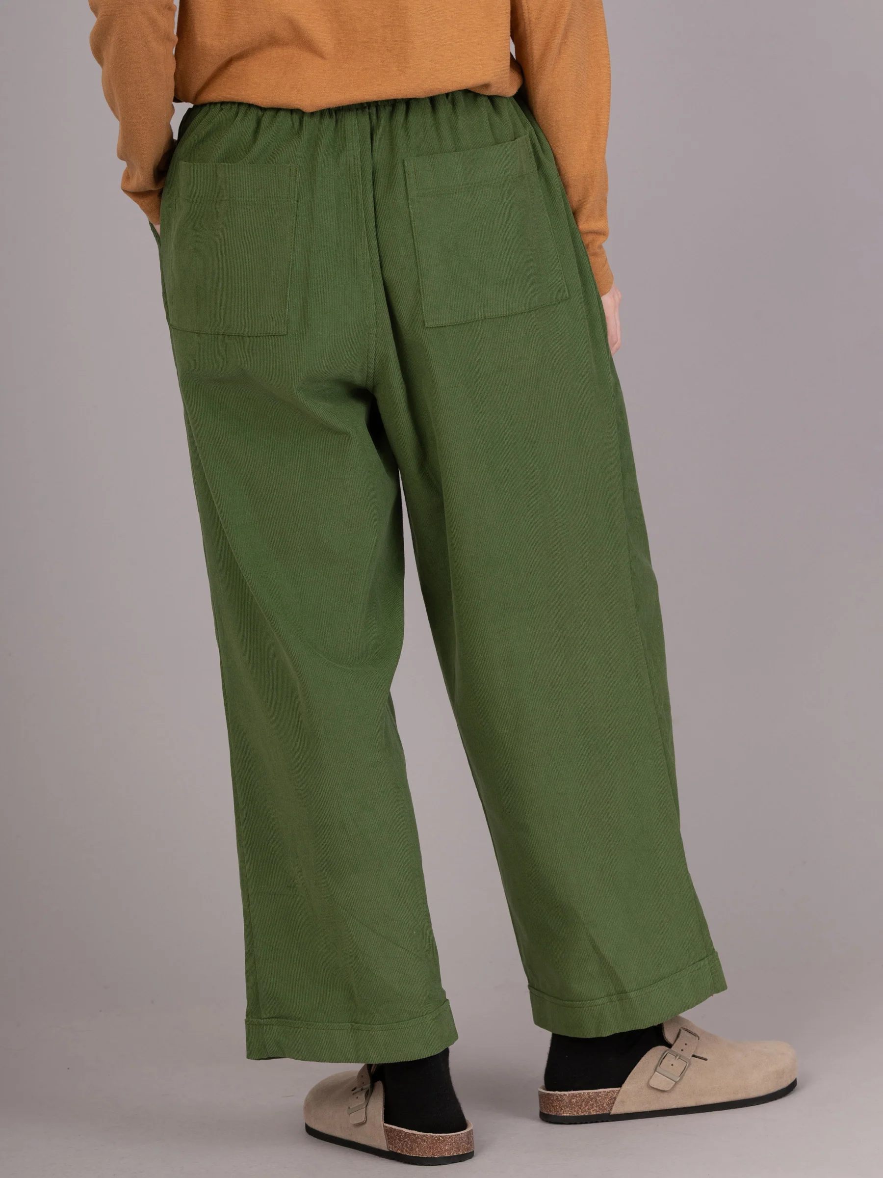 Kami -  Cotton Needlecord Straight Leg Trousers - Image 9
