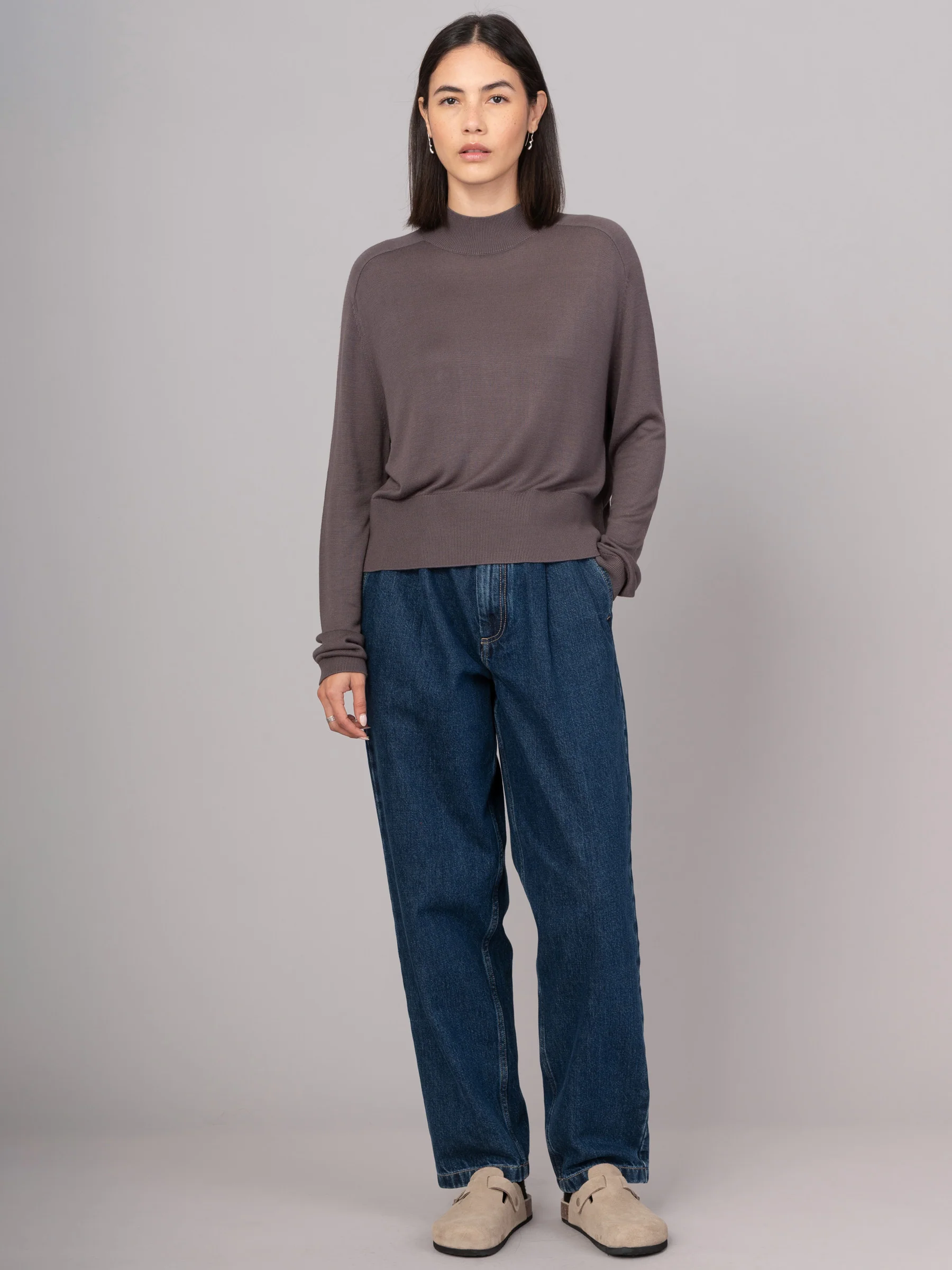 Lanka - Bamboo Viscose High Neck Sweater With Shoulder Yoke - Image 12