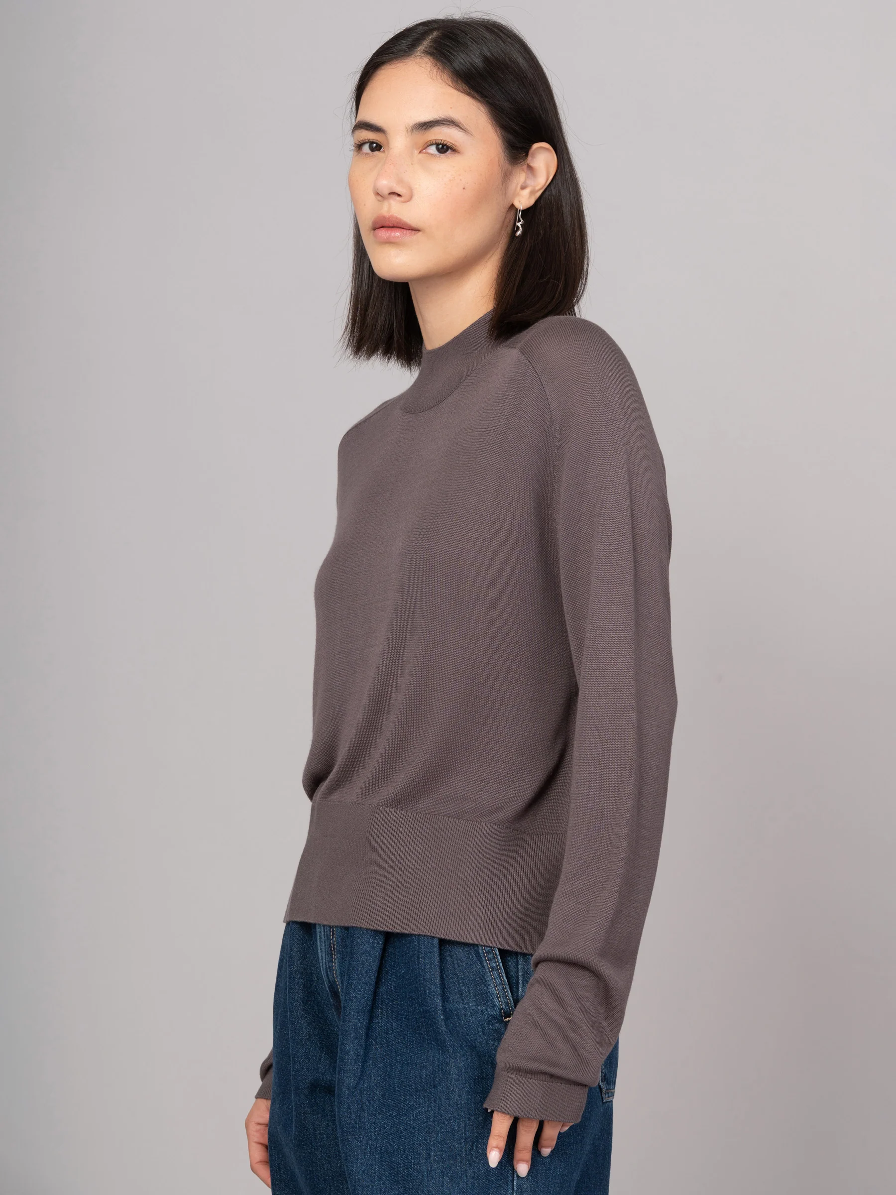 Lanka - Bamboo Viscose High Neck Sweater With Shoulder Yoke - Image 14