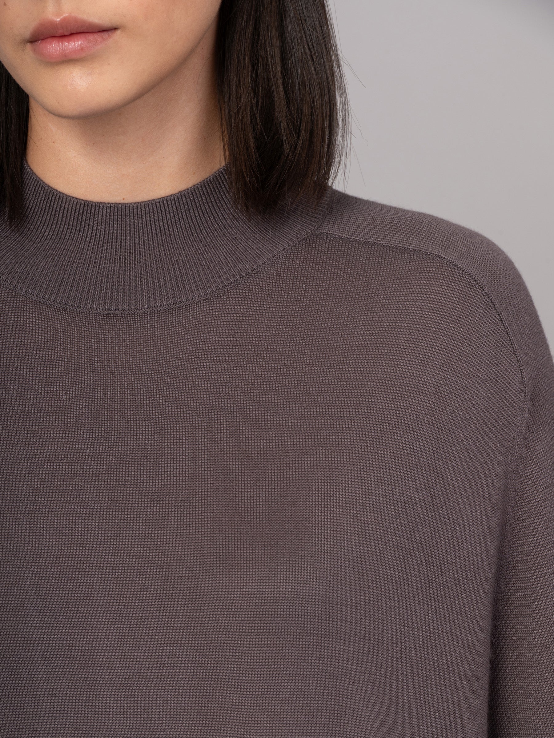 Lanka - Bamboo Viscose High Neck Sweater With Shoulder Yoke - Image 17