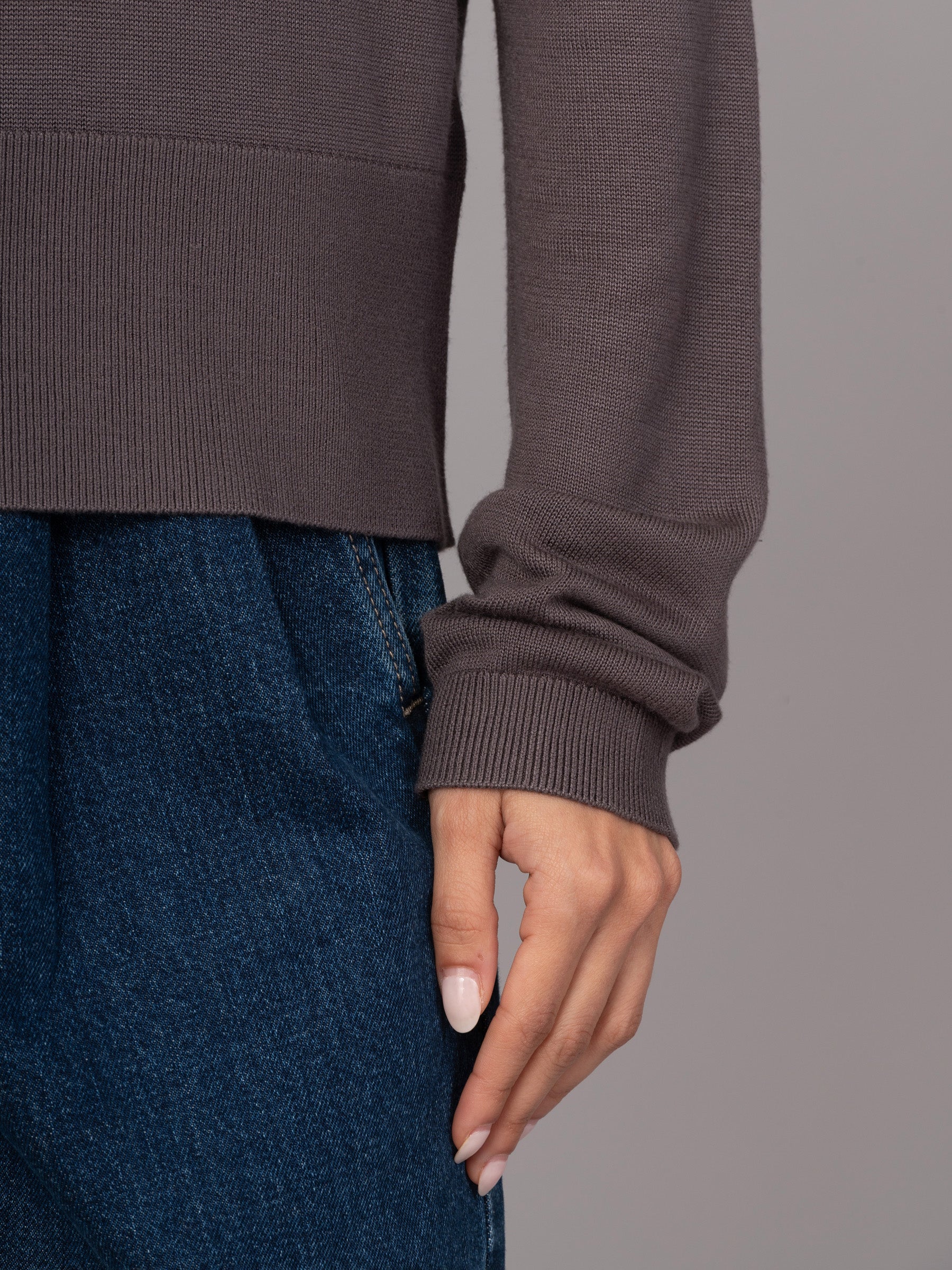 Lanka - Bamboo Viscose High Neck Sweater With Shoulder Yoke - Image 18