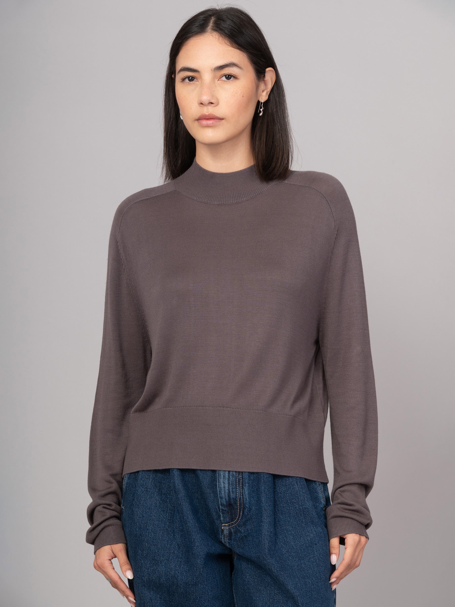 Lanka - Bamboo Viscose High Neck Sweater With Shoulder Yoke - Image 19
