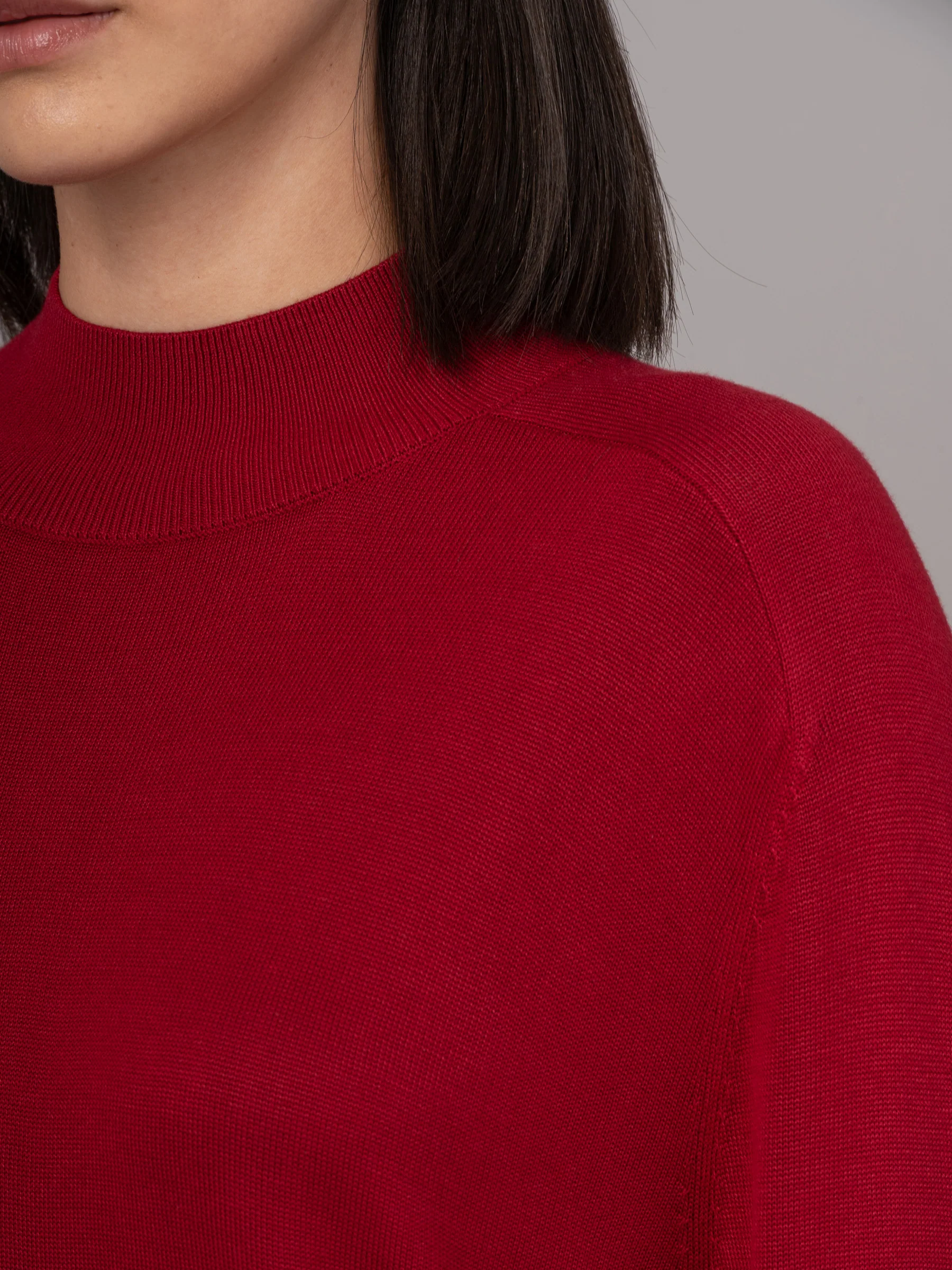 Lanka - Bamboo Viscose High Neck Sweater With Shoulder Yoke - Image 3