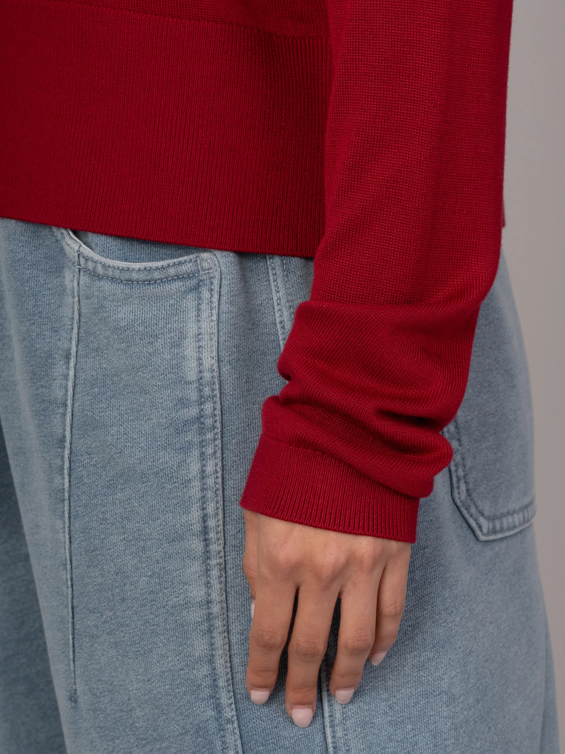 Lanka - Bamboo Viscose High Neck Sweater With Shoulder Yoke - Image 4