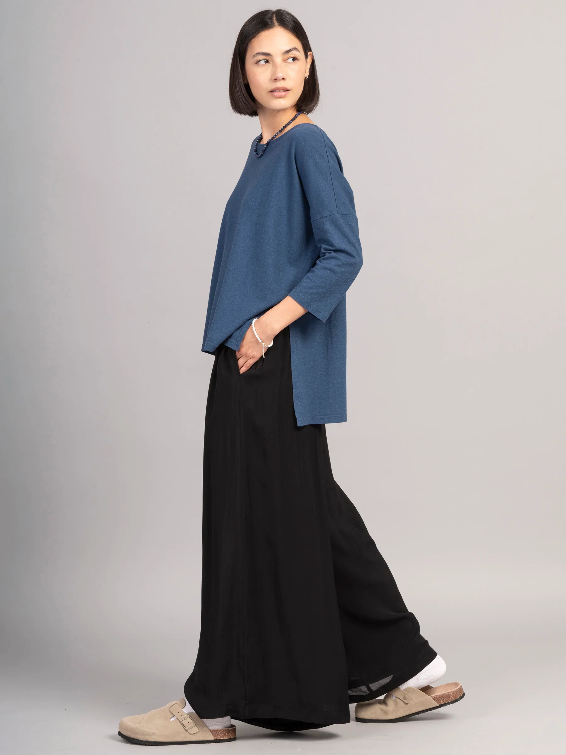 Nicobar - Fine Cotton Batiste Wide Leg Trousers - Image 5