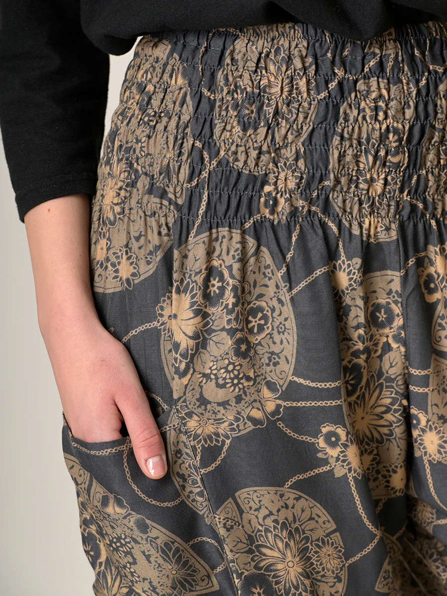 Harem Pants Original - Oriental Flower High Crotch - Image 10