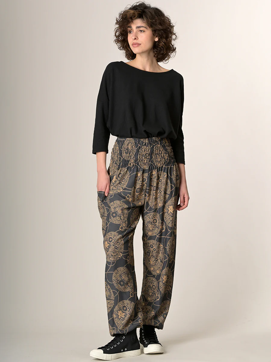 Harem Pants Original - Oriental Flower High Crotch - Image 5