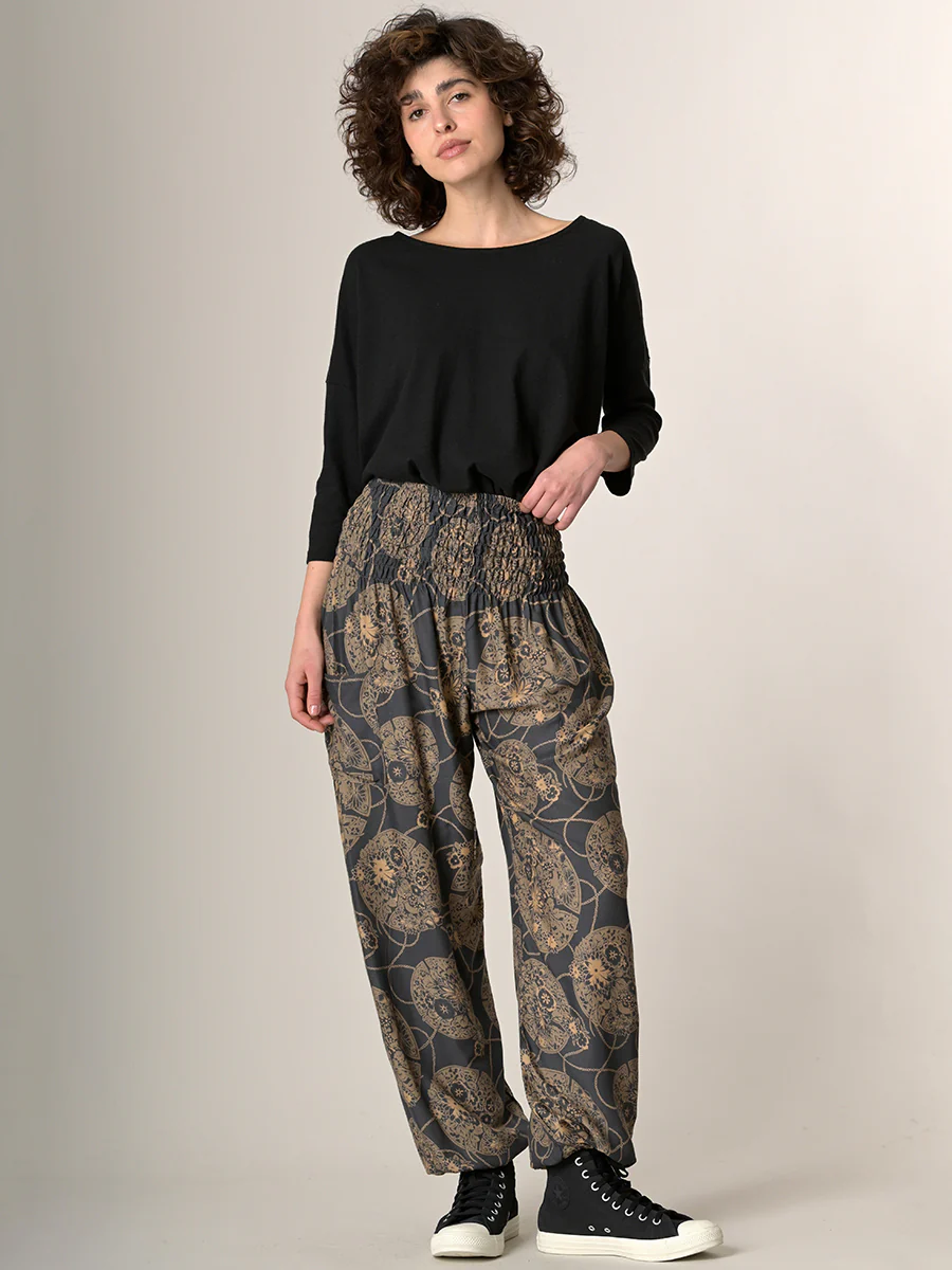 Harem Pants Original - Oriental Flower High Crotch - Image 6