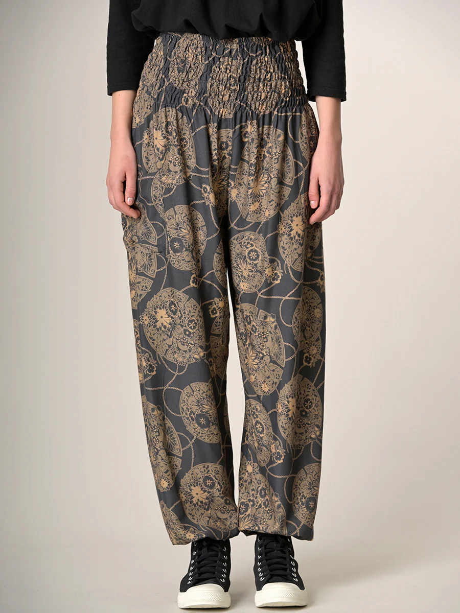 Harem Pants Original - Oriental Flower High Crotch - Image 7
