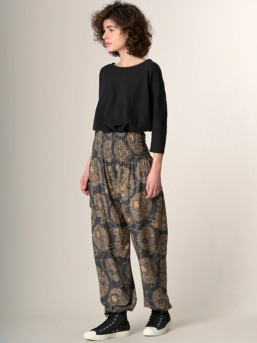 Harem Pants Original - Oriental Flower High Crotch - Image 8