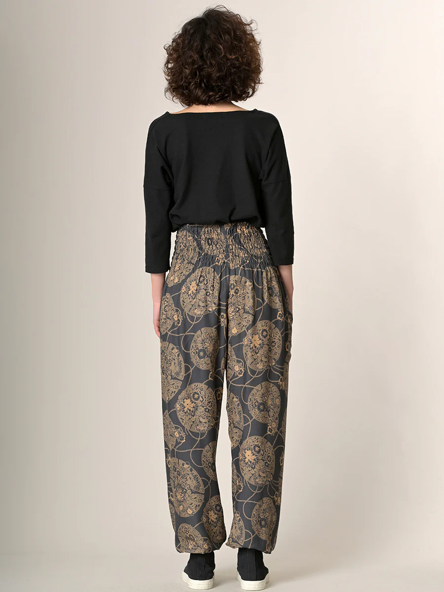 Harem Pants Original - Oriental Flower High Crotch - Image 9