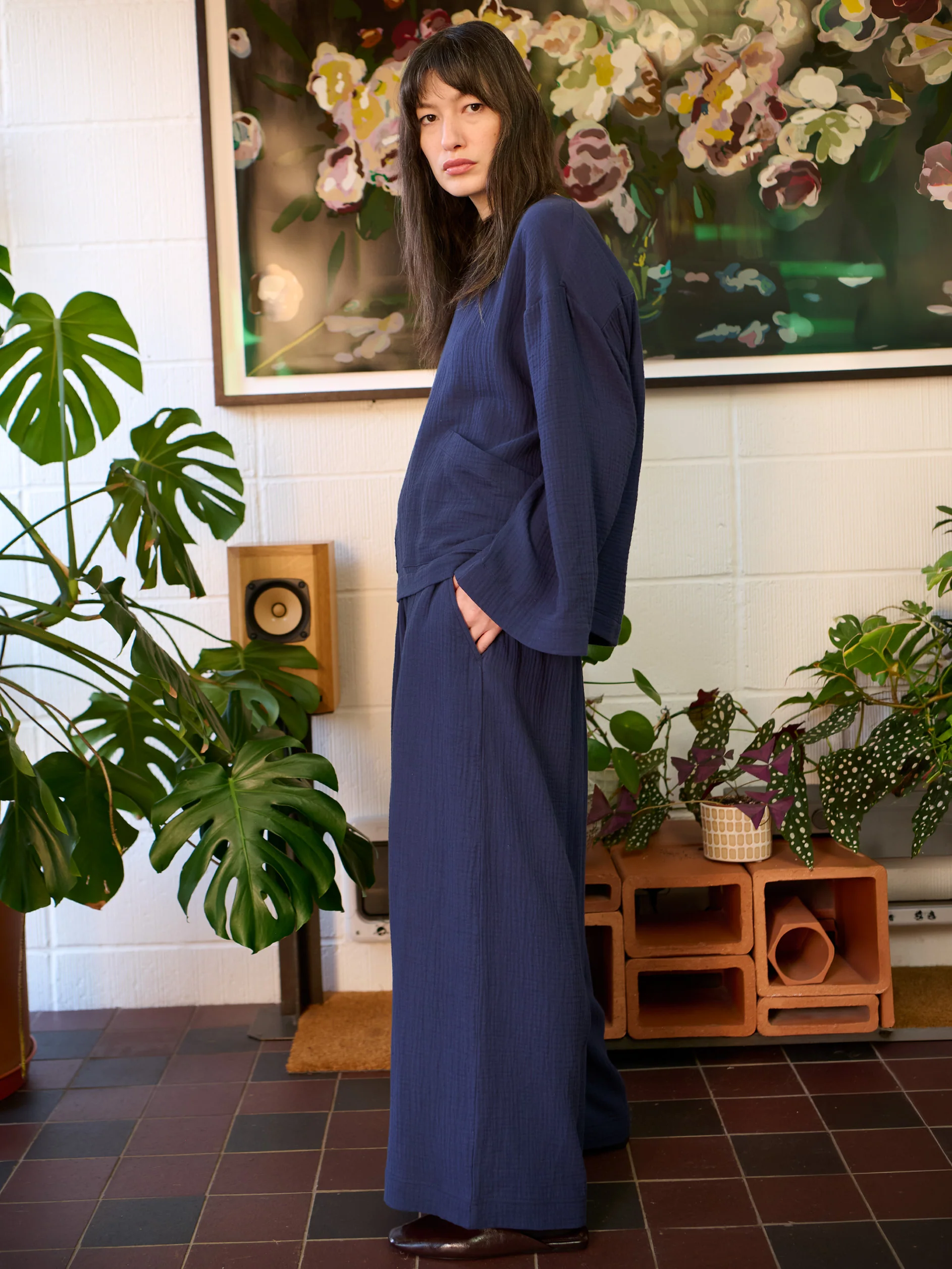 Rokko - Cotton Gauze Wide Leg Trousers - Image 11