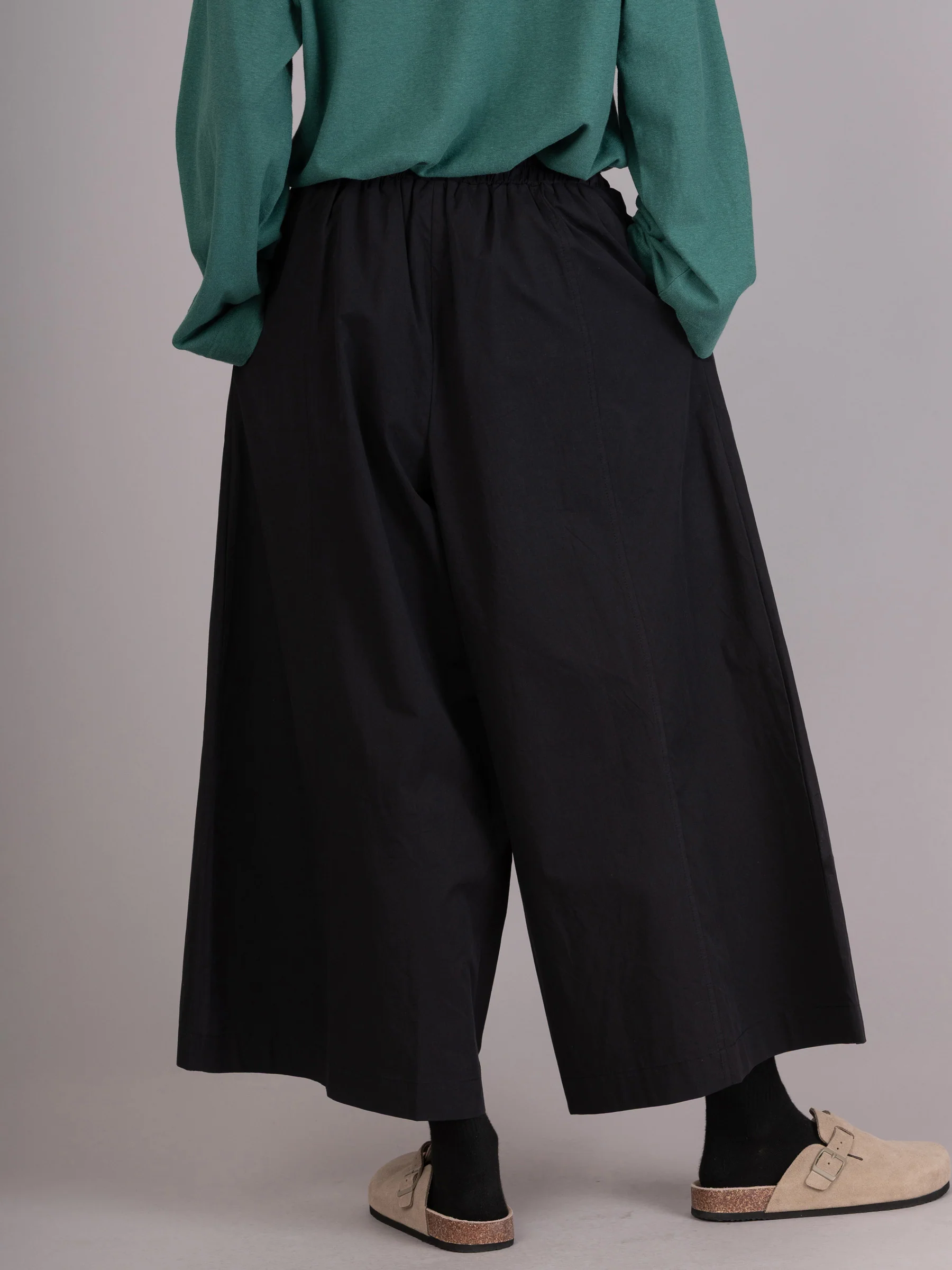 Rokko -  Cotton Poplin Wide Leg Trousers - Image 3