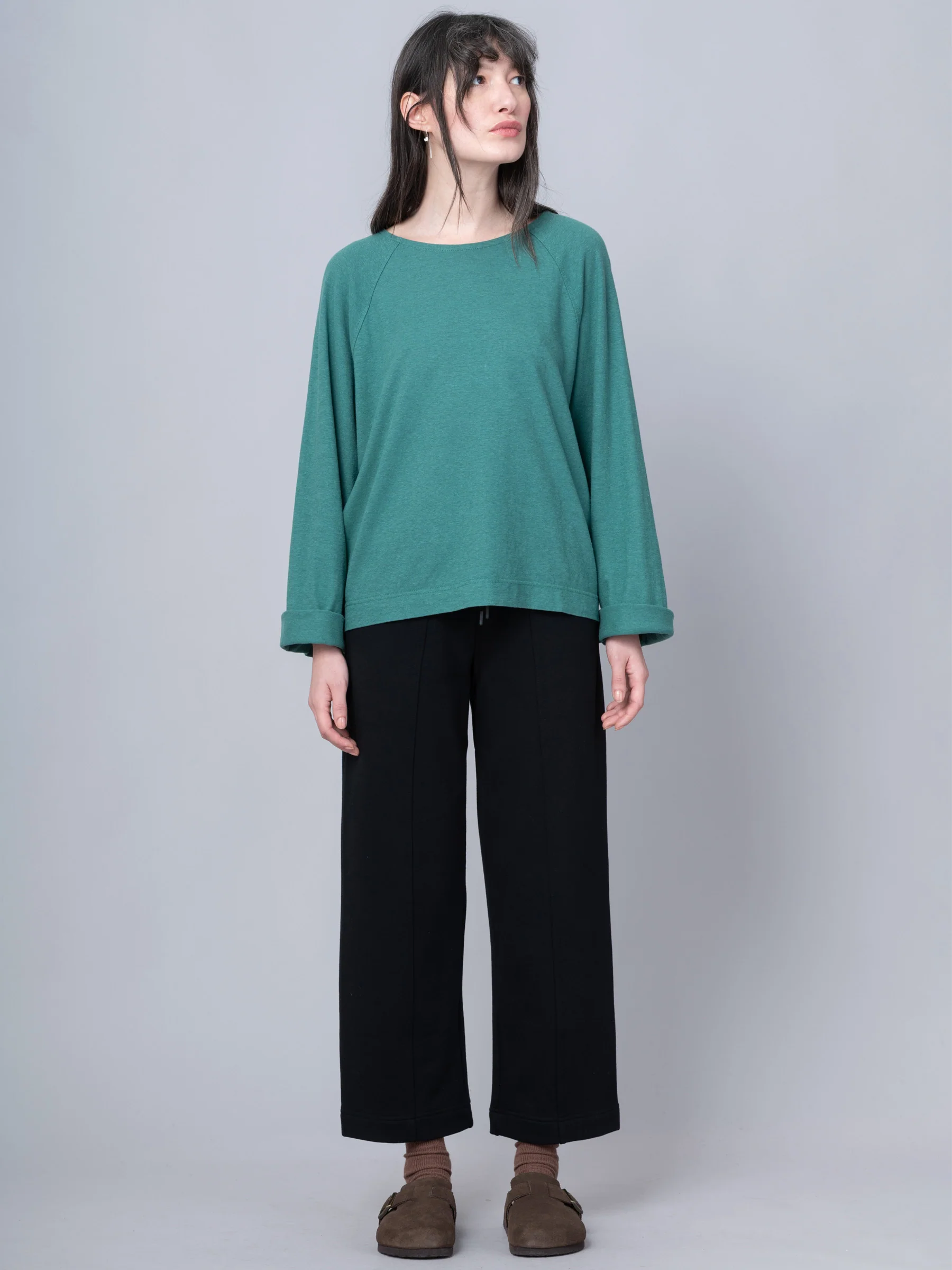 Sable - Cotton Fleece Straight Leg Trousers - Image 10