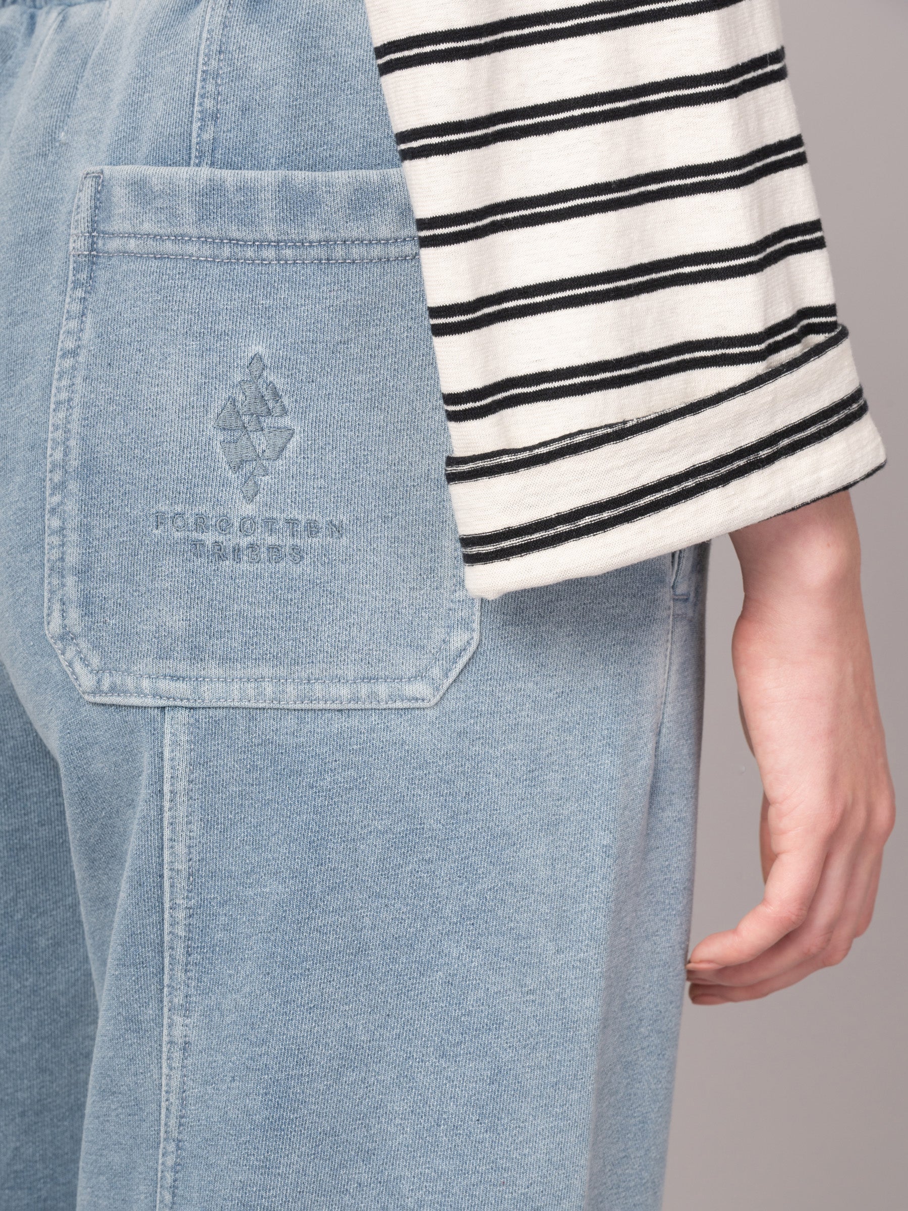 Sable - Denim Wash French Terry Straight Leg Trousers - Image 10