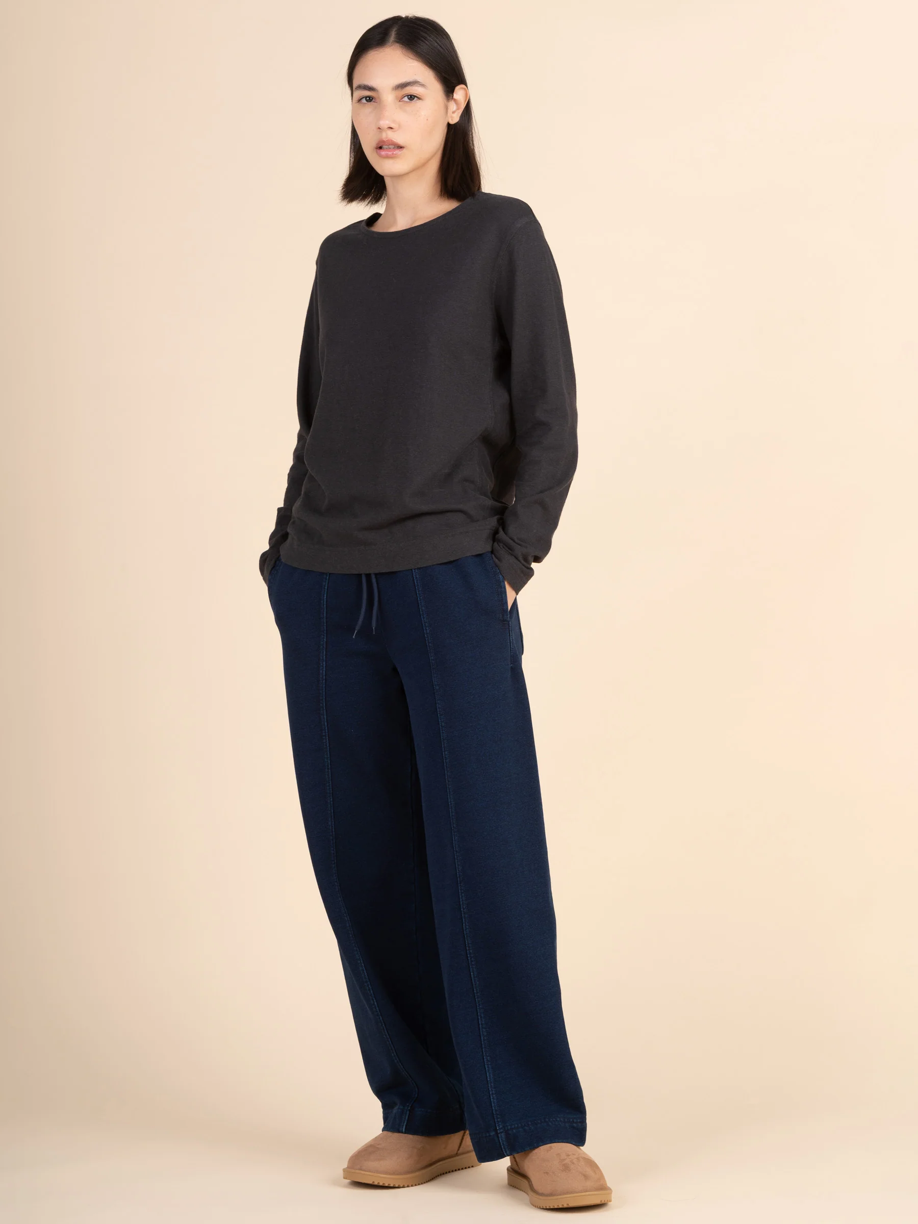 Sable - Denim Wash French Terry Straight Leg Trousers - Image 12