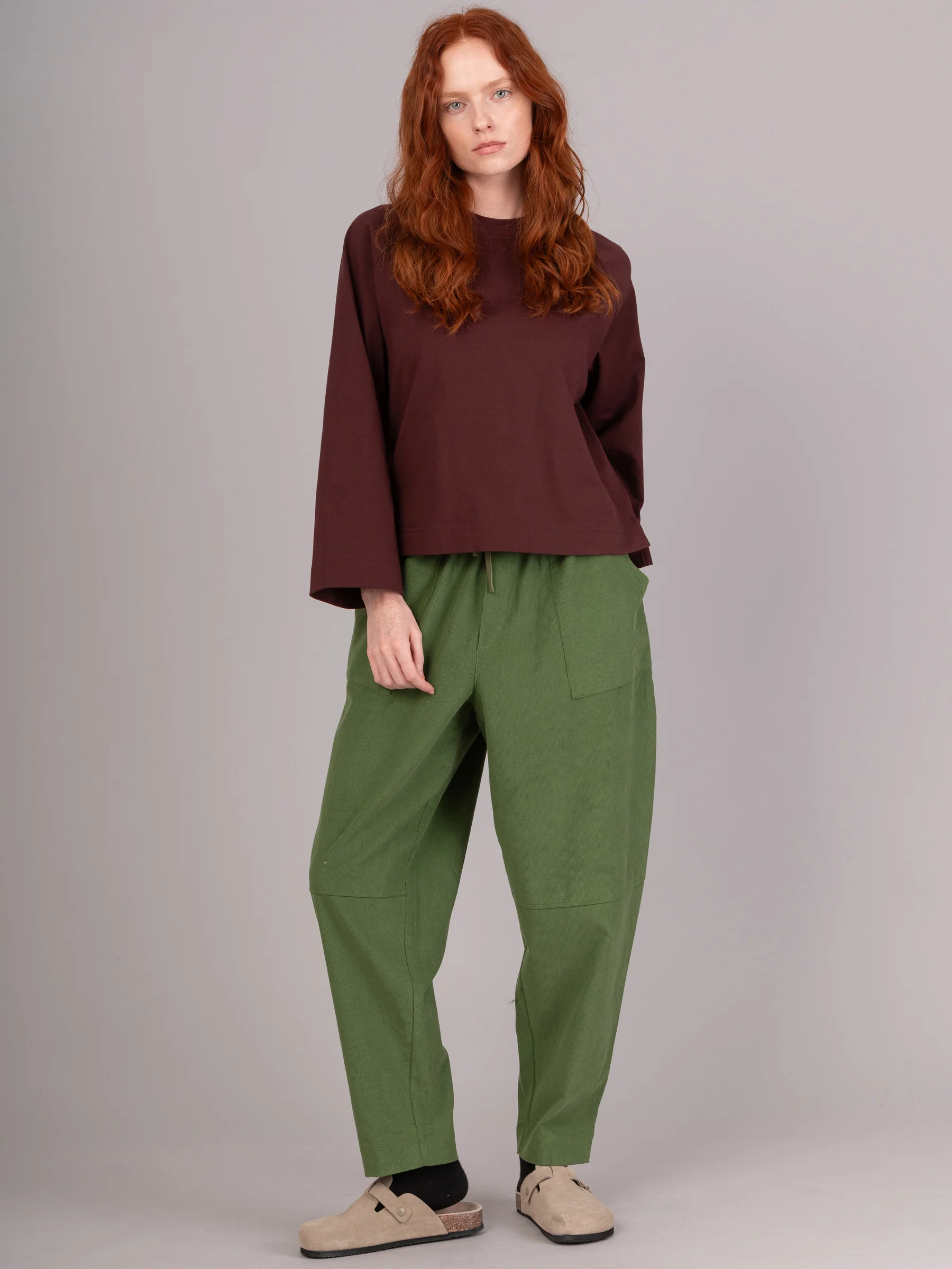 Sado -  Cotton Needlecord Tapered Trousers - Image 10