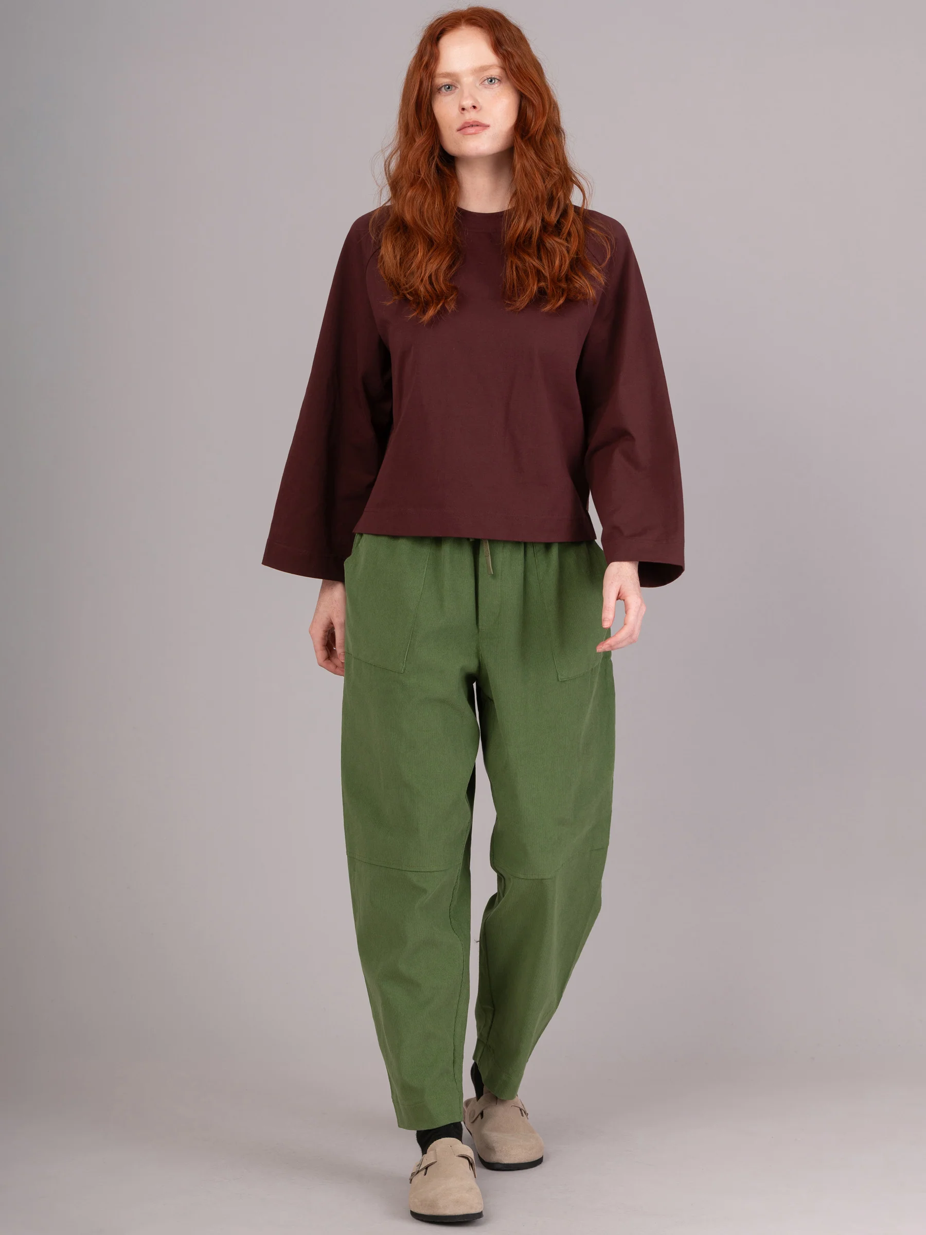 Sado -  Cotton Needlecord Tapered Trousers - Image 12