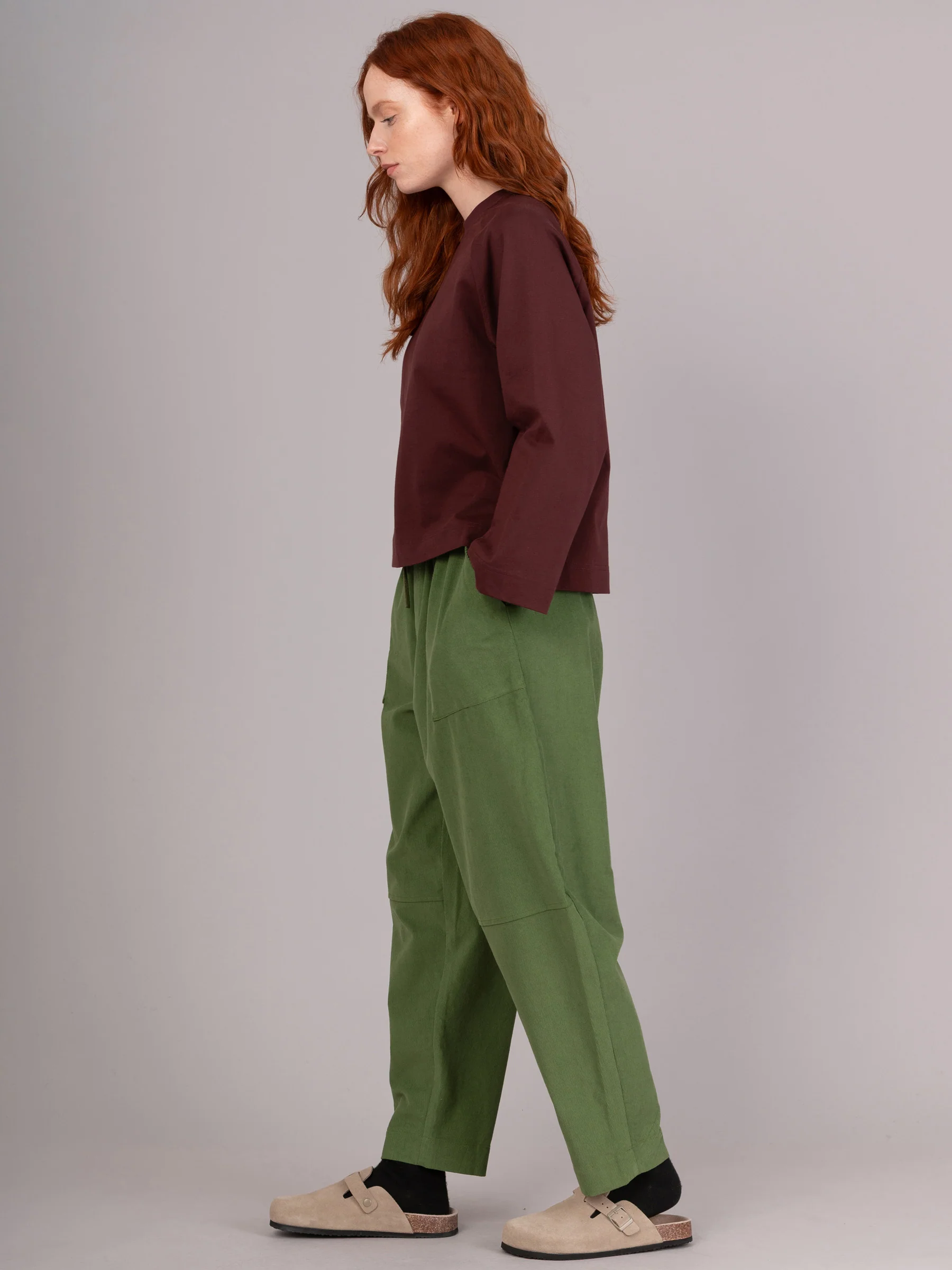 Sado -  Cotton Needlecord Tapered Trousers - Image 13