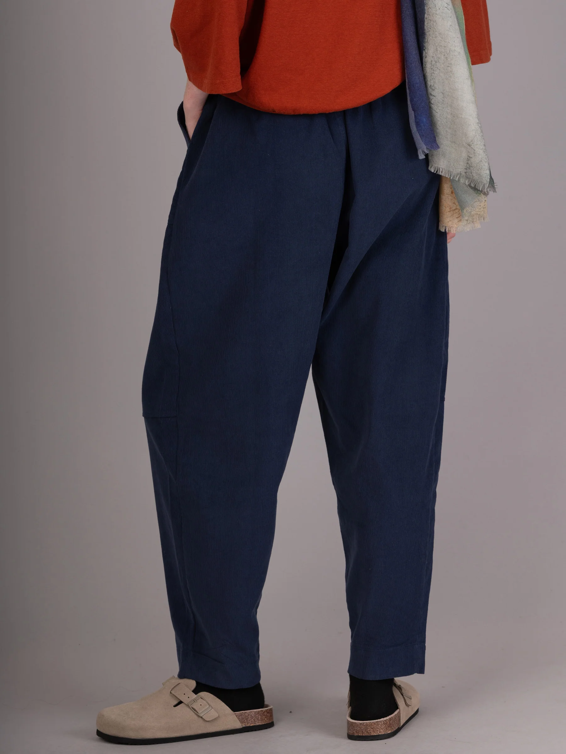 Sado -  Cotton Needlecord Tapered Trousers - Image 6