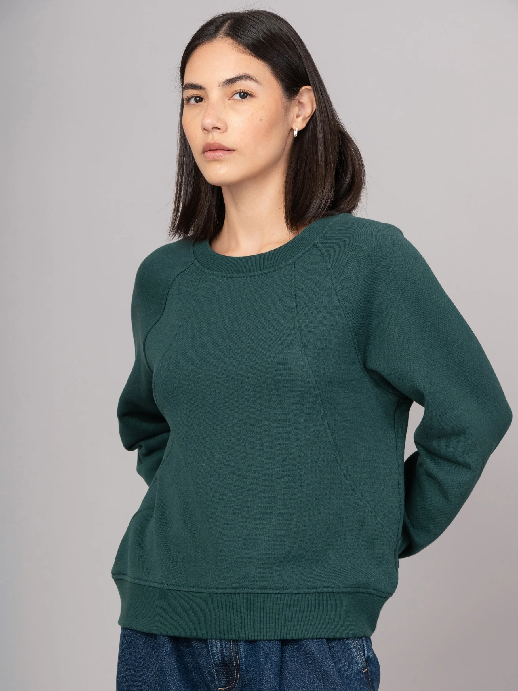 Sami - Hemp Organic Cotton Fleece Crewneck Raglan Sweatshirt - Image 10