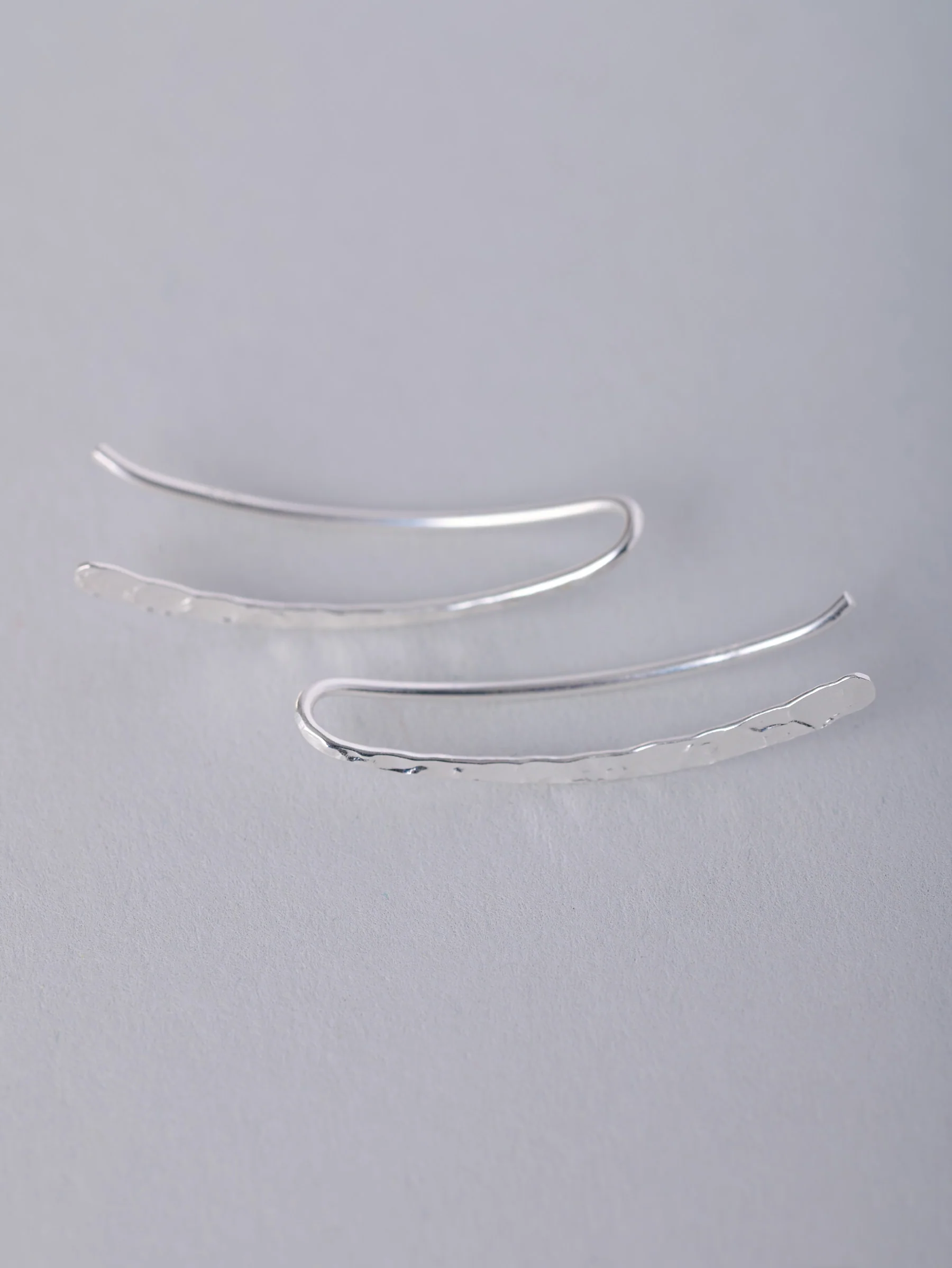 Sterling Silver Textured Surface Ear Crawlers - Image 3