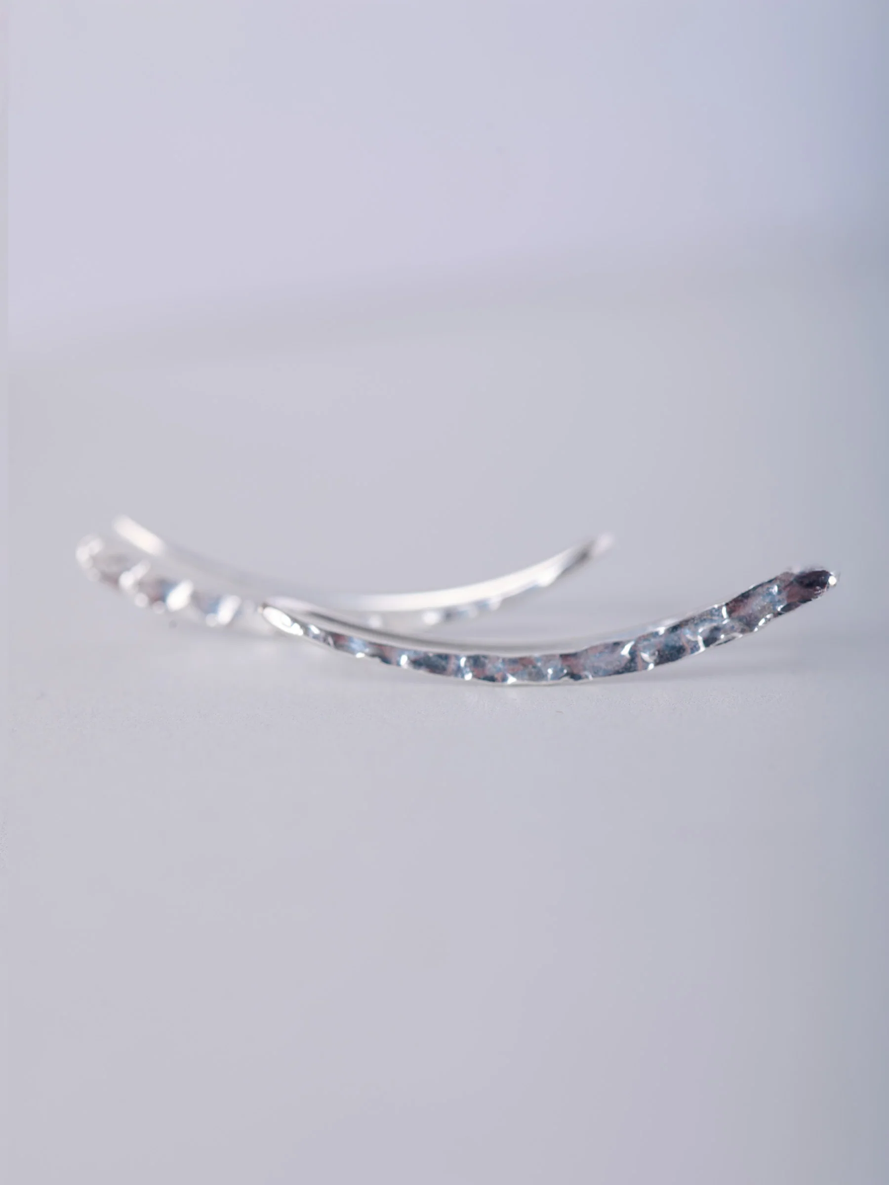 Sterling Silver Textured Surface Ear Crawlers - Image 4