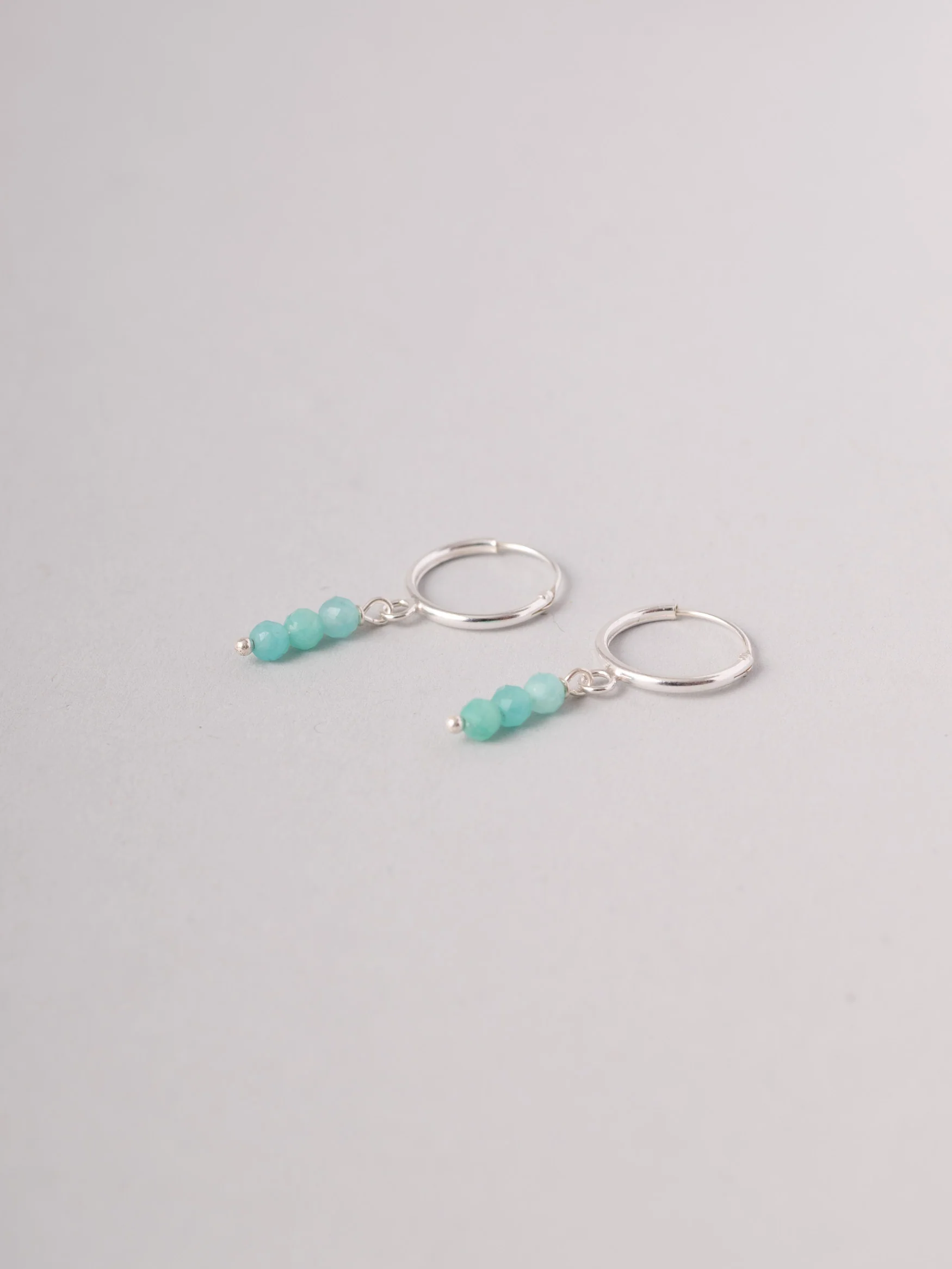 Three Beads Drop Earrings - Image 4