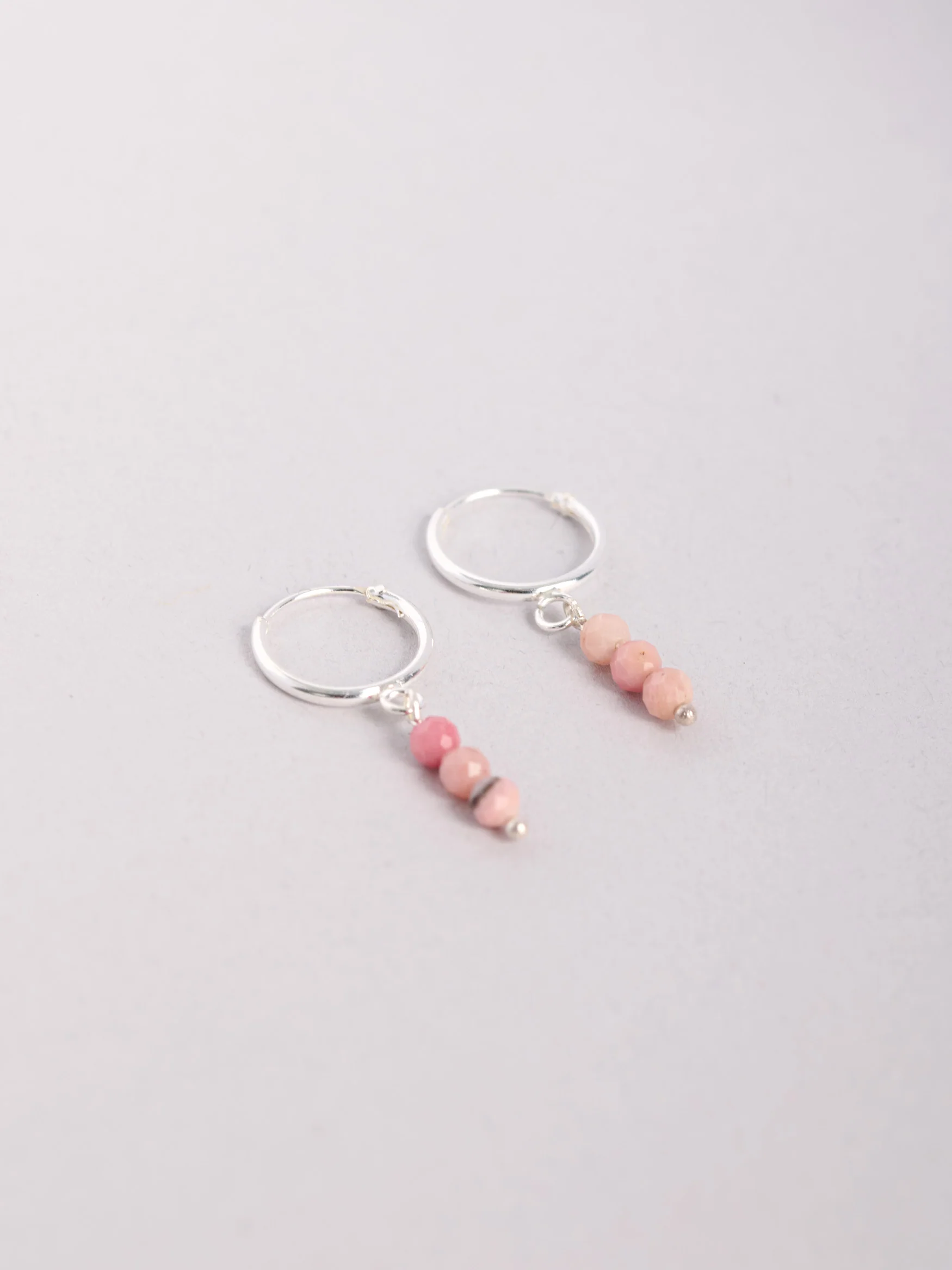 Three Beads Drop Earrings - Image 5