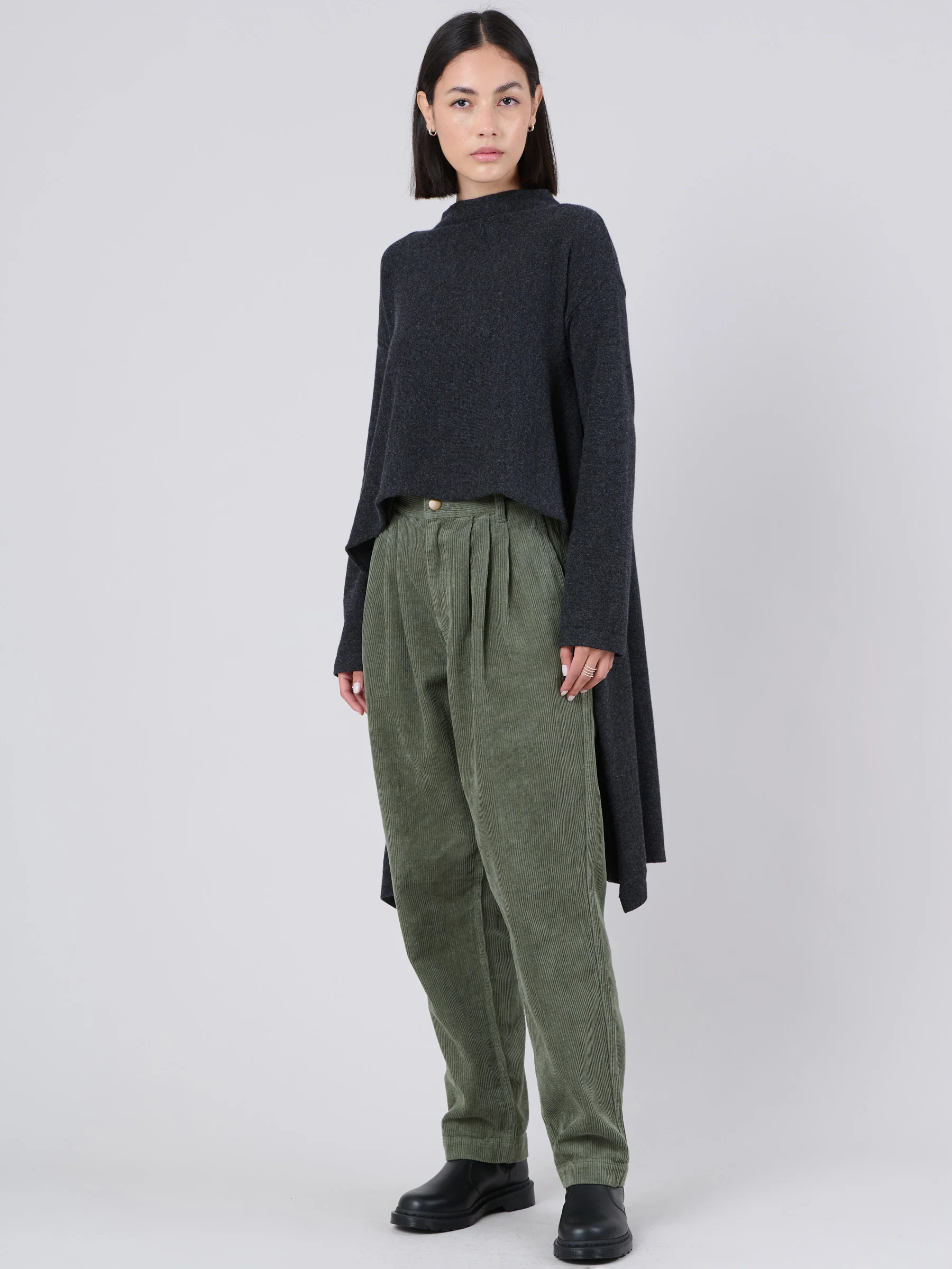 Merino Wool Bamboo Blend Waterfall Sweater - Image 4