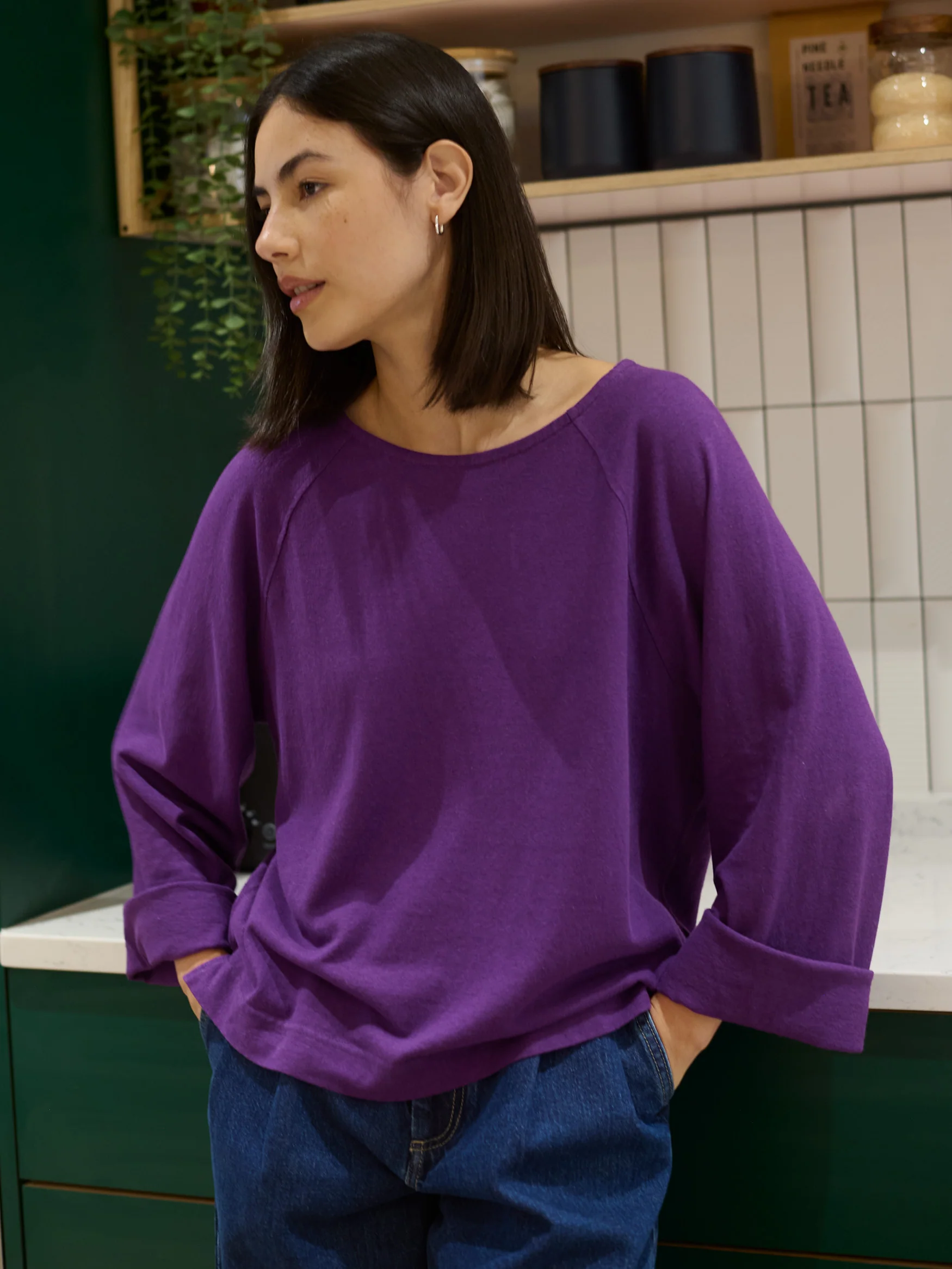Yasai 2 - Hemp Organic Cotton Raglan Wide Sleeve T-shirt - Image 10