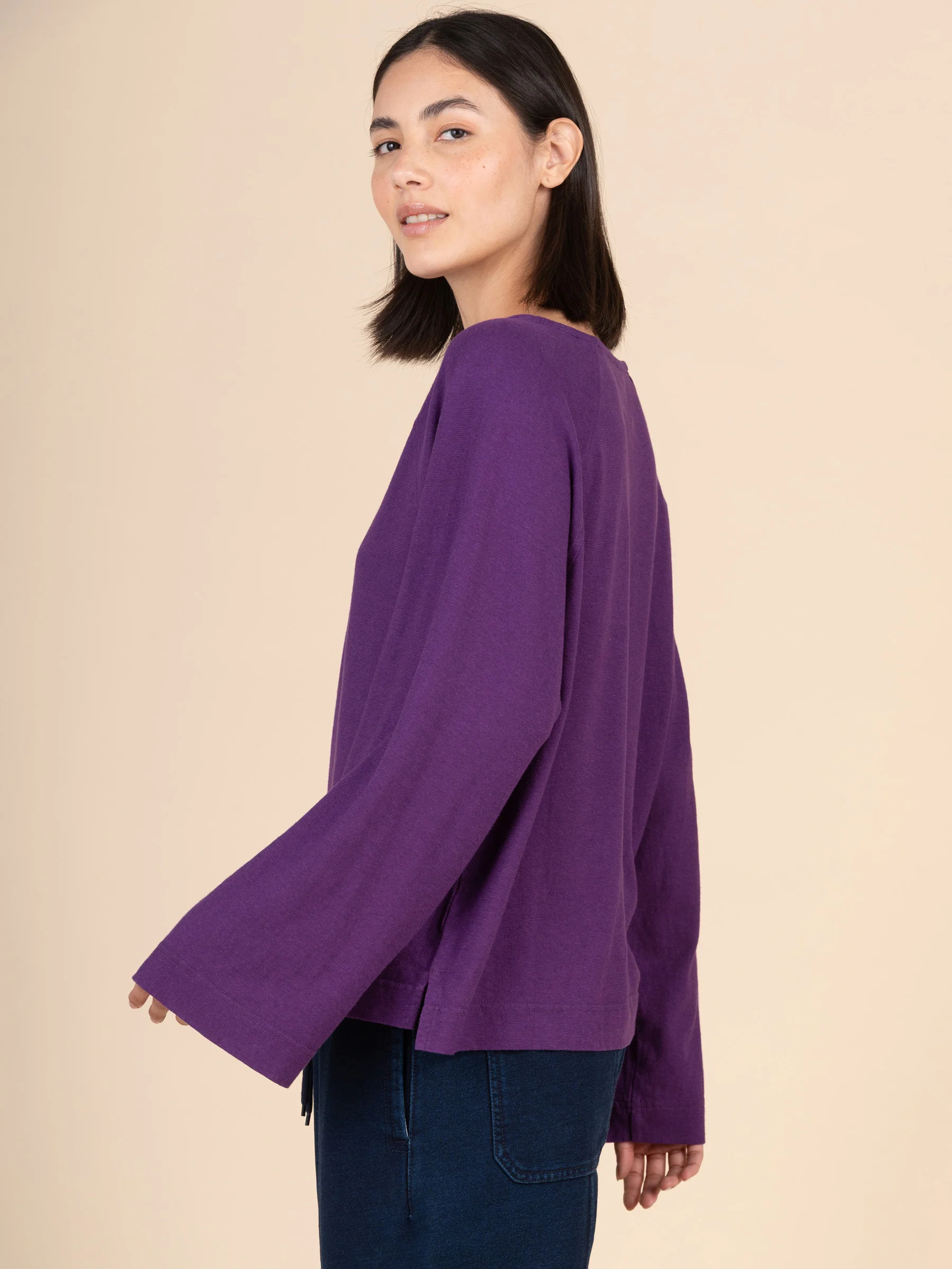 Yasai 2 - Hemp Organic Cotton Raglan Wide Sleeve T-shirt - Image 14