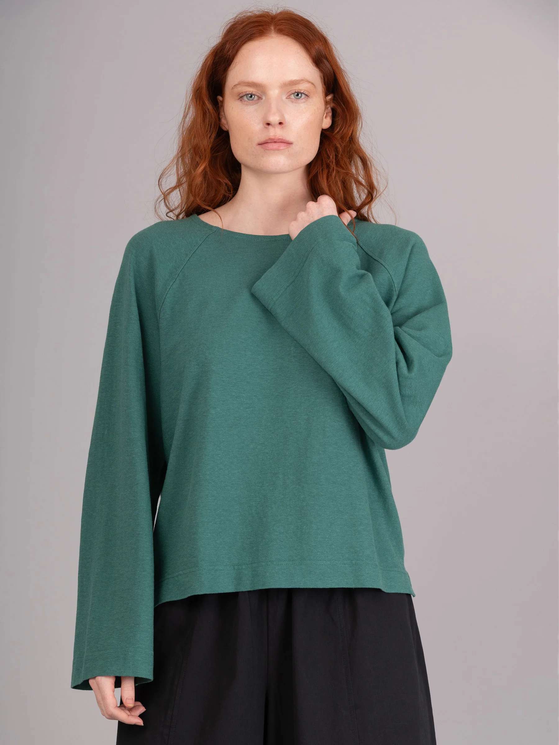 Yasai 2 - Hemp Organic Cotton Raglan Wide Sleeve T-shirt - Image 5