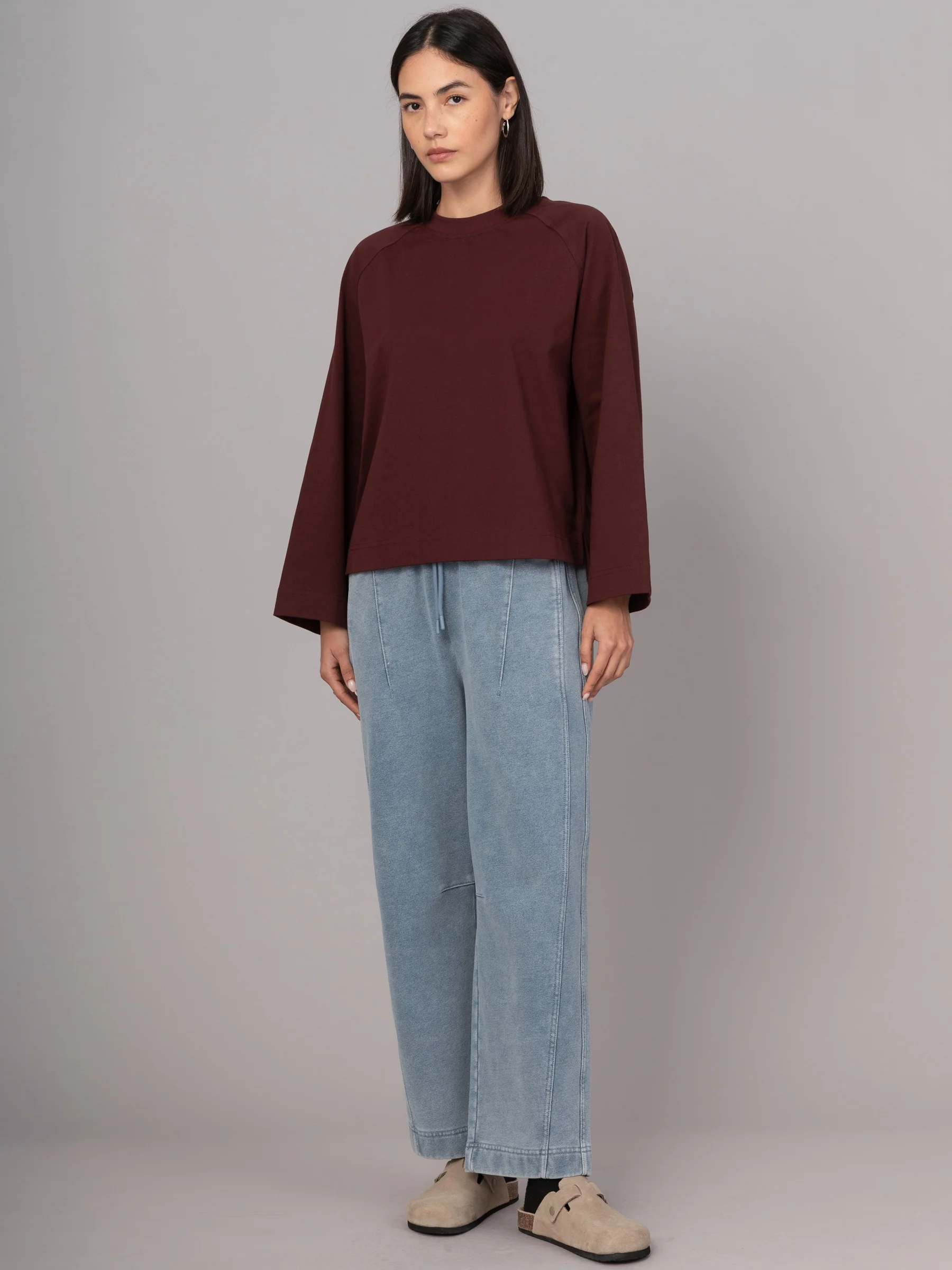 Yasai 3 - Mercerised Cotton Raglan Wide Sleeve T-shirt - Image 3