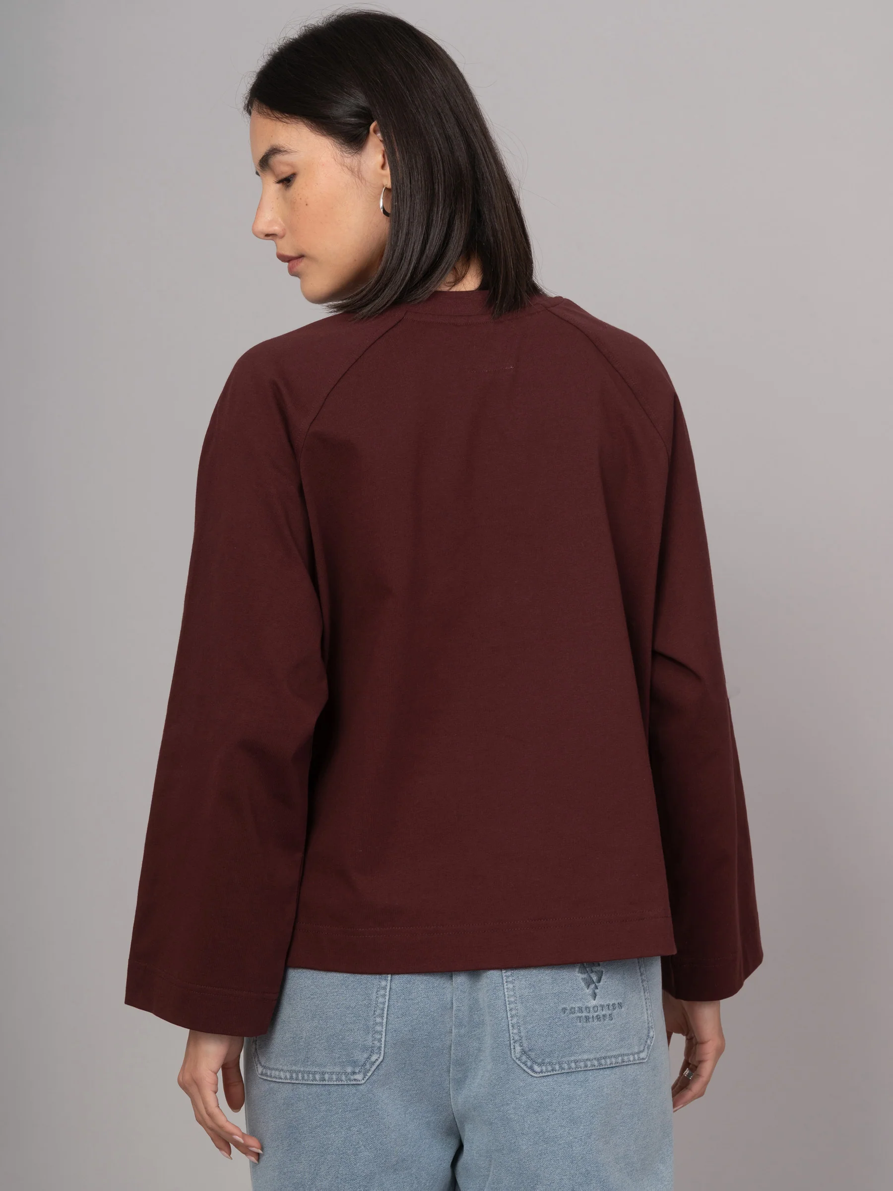 Yasai 3 - Mercerised Cotton Raglan Wide Sleeve T-shirt - Image 5
